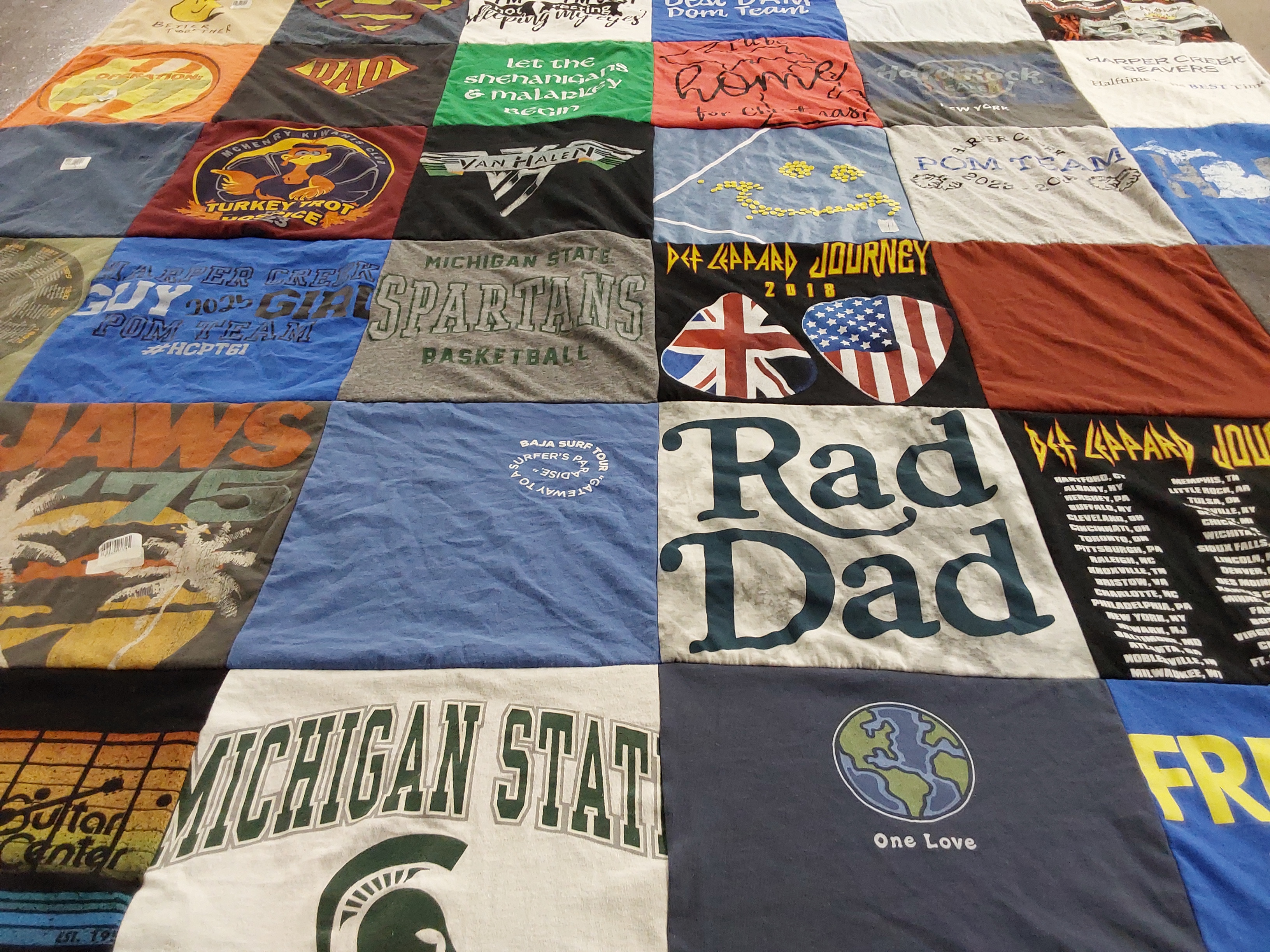 T-shirt quilt featuring michigan state spartans basketball by Julie from MI
