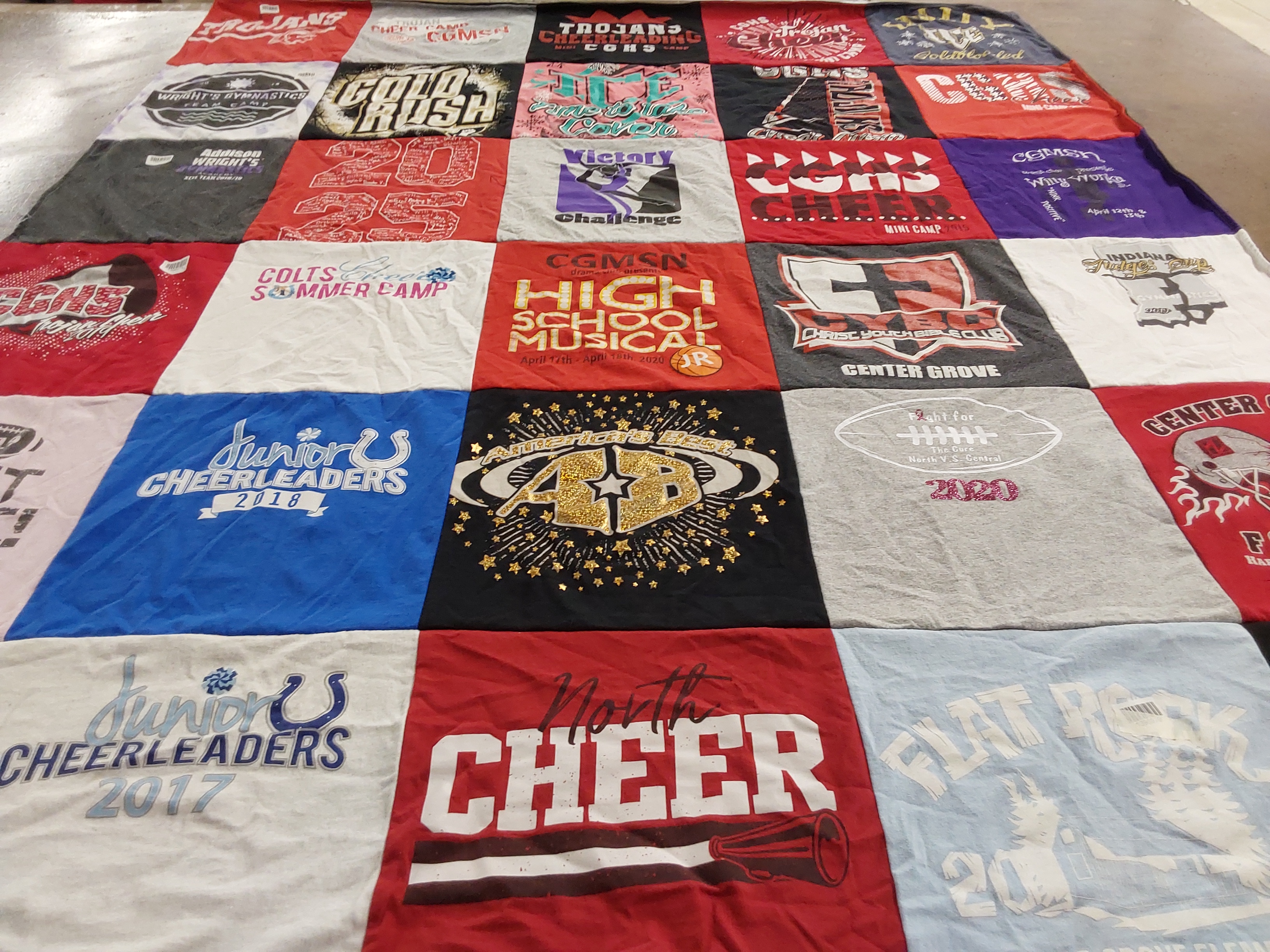T-shirt quilt featuring indiana colts by Amy from IN