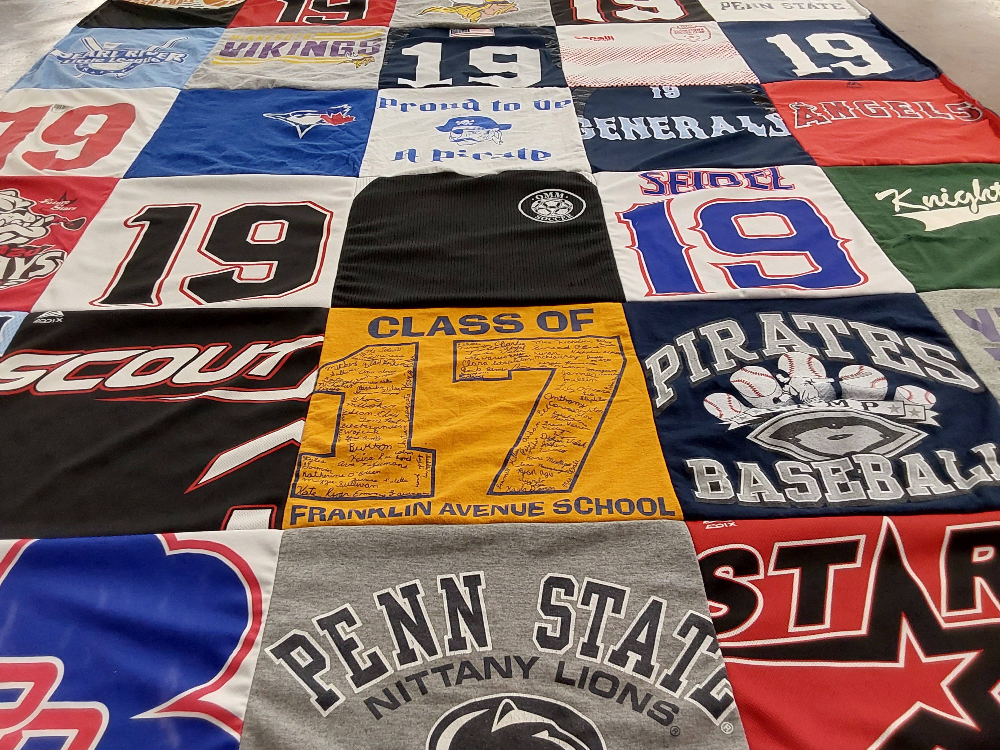 T-shirt quilt featuring penn state nittany lions by Barbara from NY