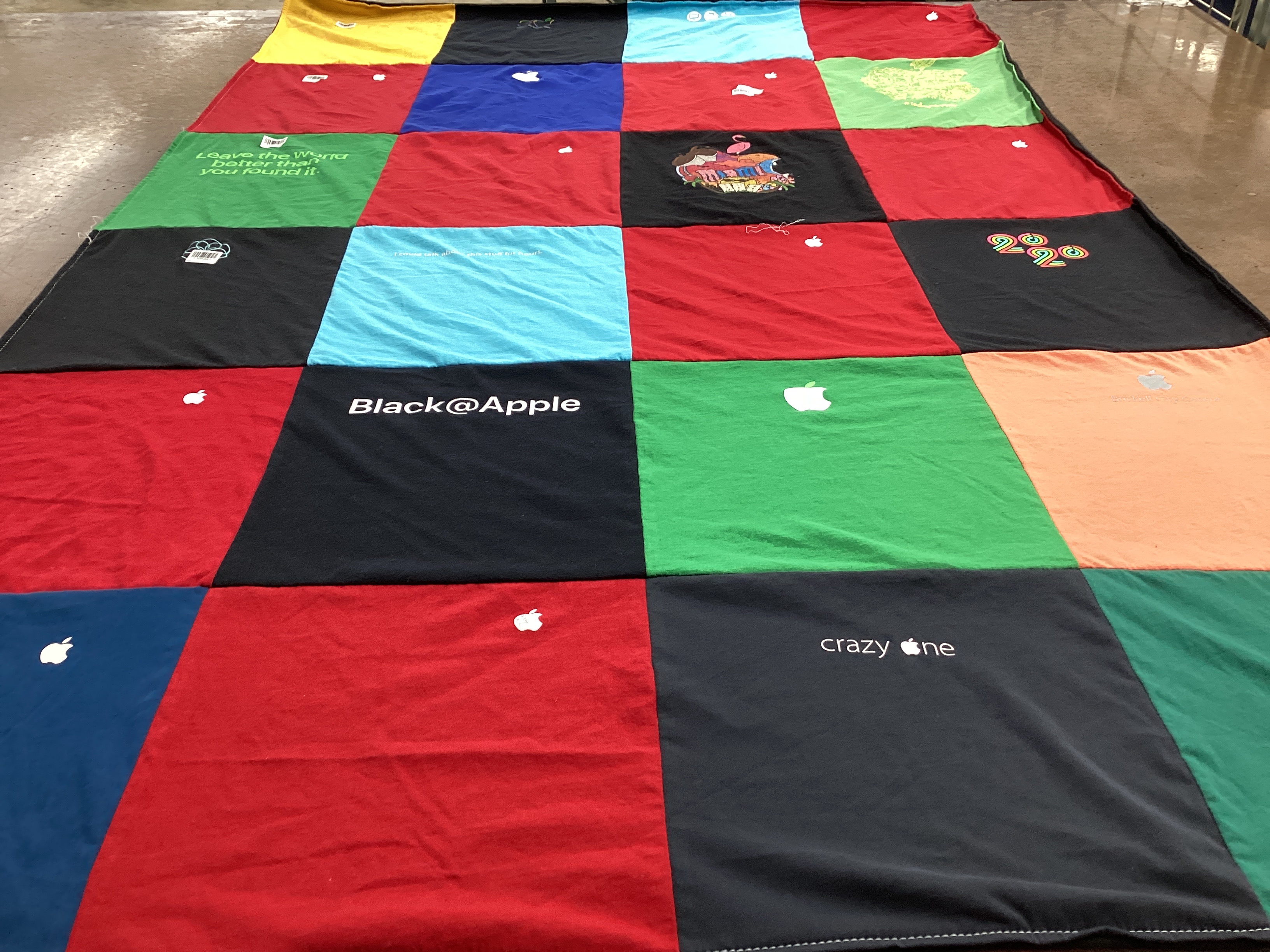 T-shirt quilt with technology, diversity themes by Domenica from FL