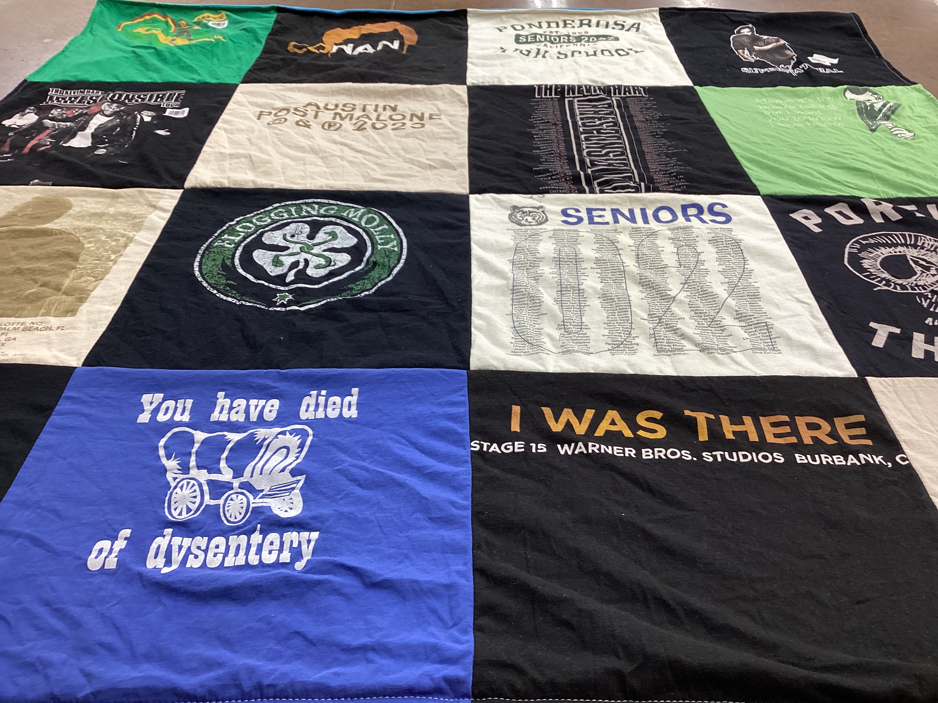 T-shirt quilt from ponderosa high school by Jennifer from CA