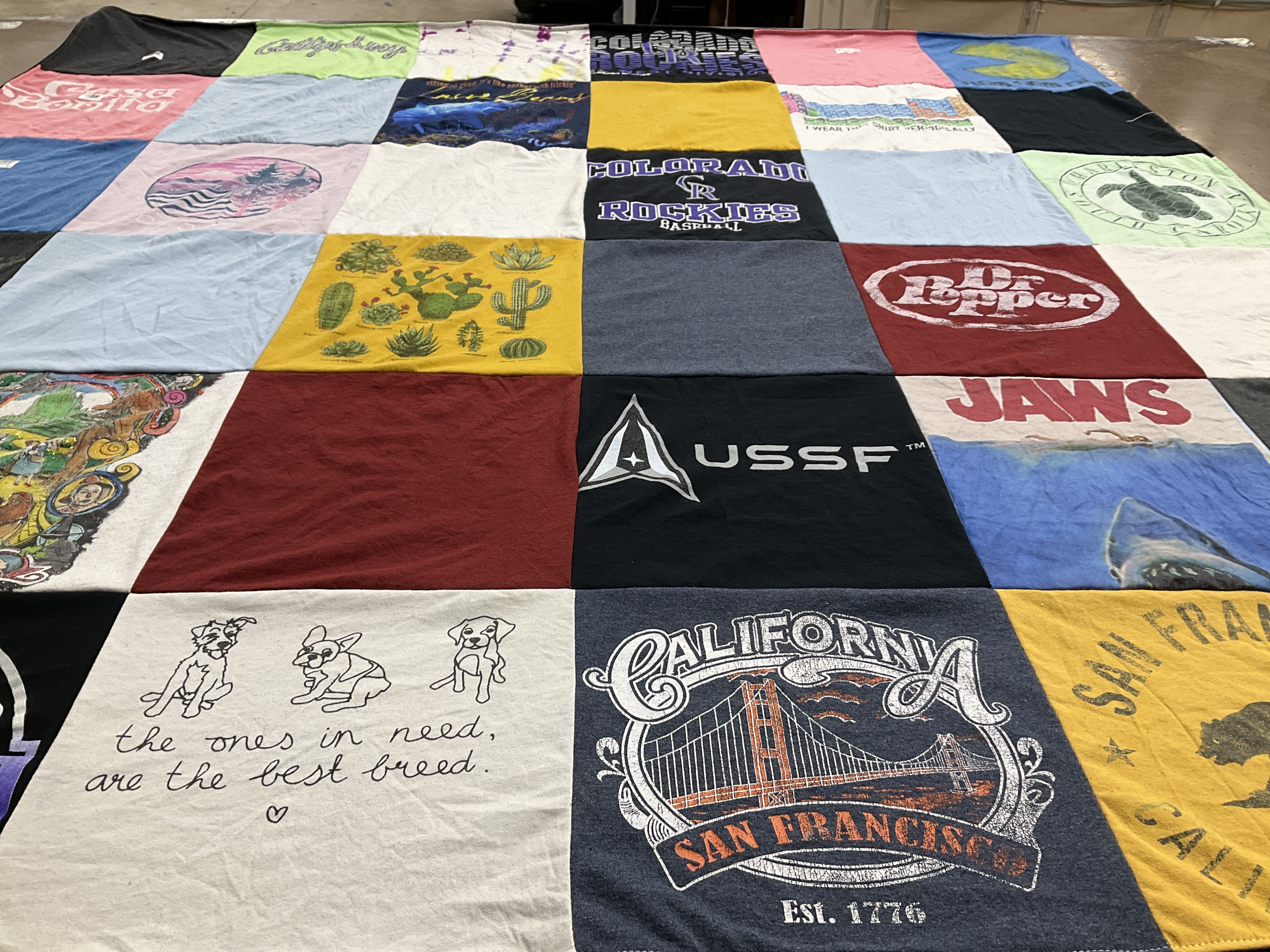 T-shirt quilt featuring colorado rocky mountain baseball by Ellia from CO