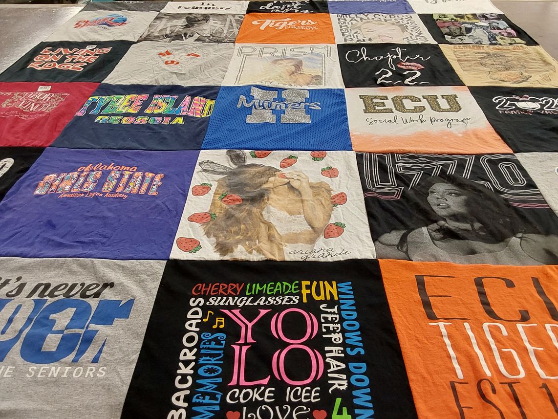 T-shirt quilt featuring tiger team by Spencer from OK