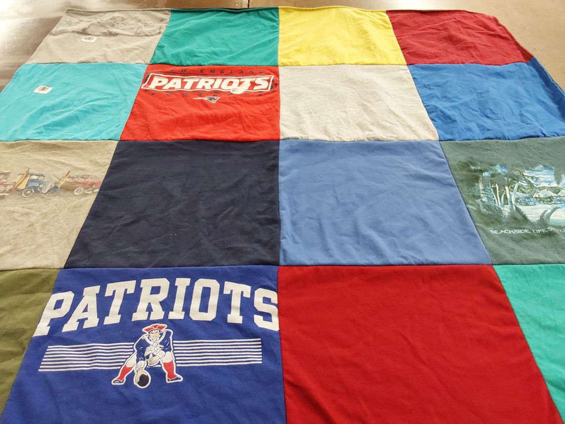 T-shirt quilt featuring new england patriots by Matt from MA