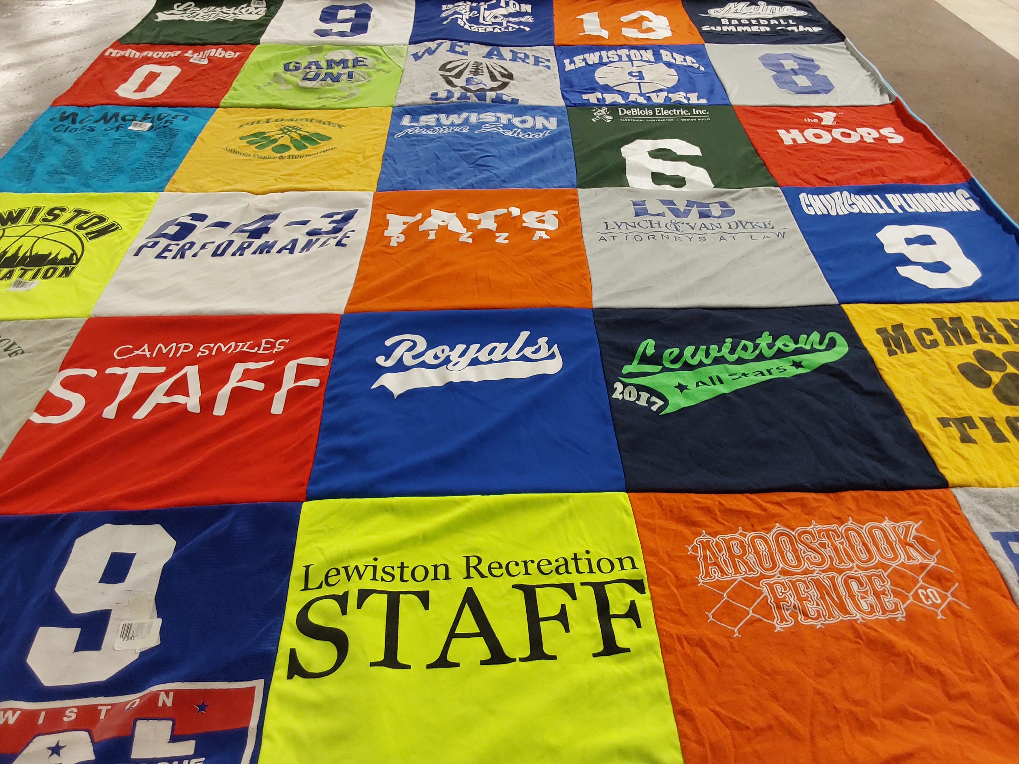 T-shirt quilt featuring lewiston recreation by Jeffrey from ME