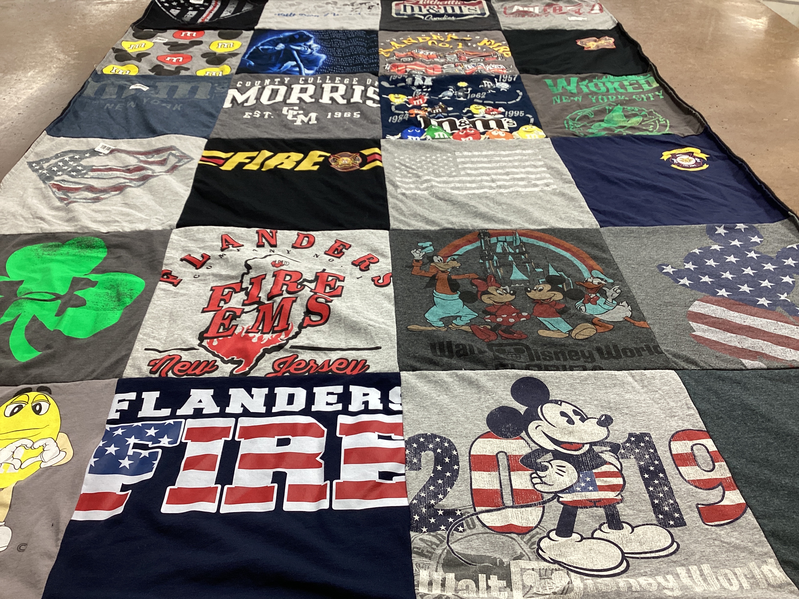 T-shirt quilt from county college of morris by Michael from NJ