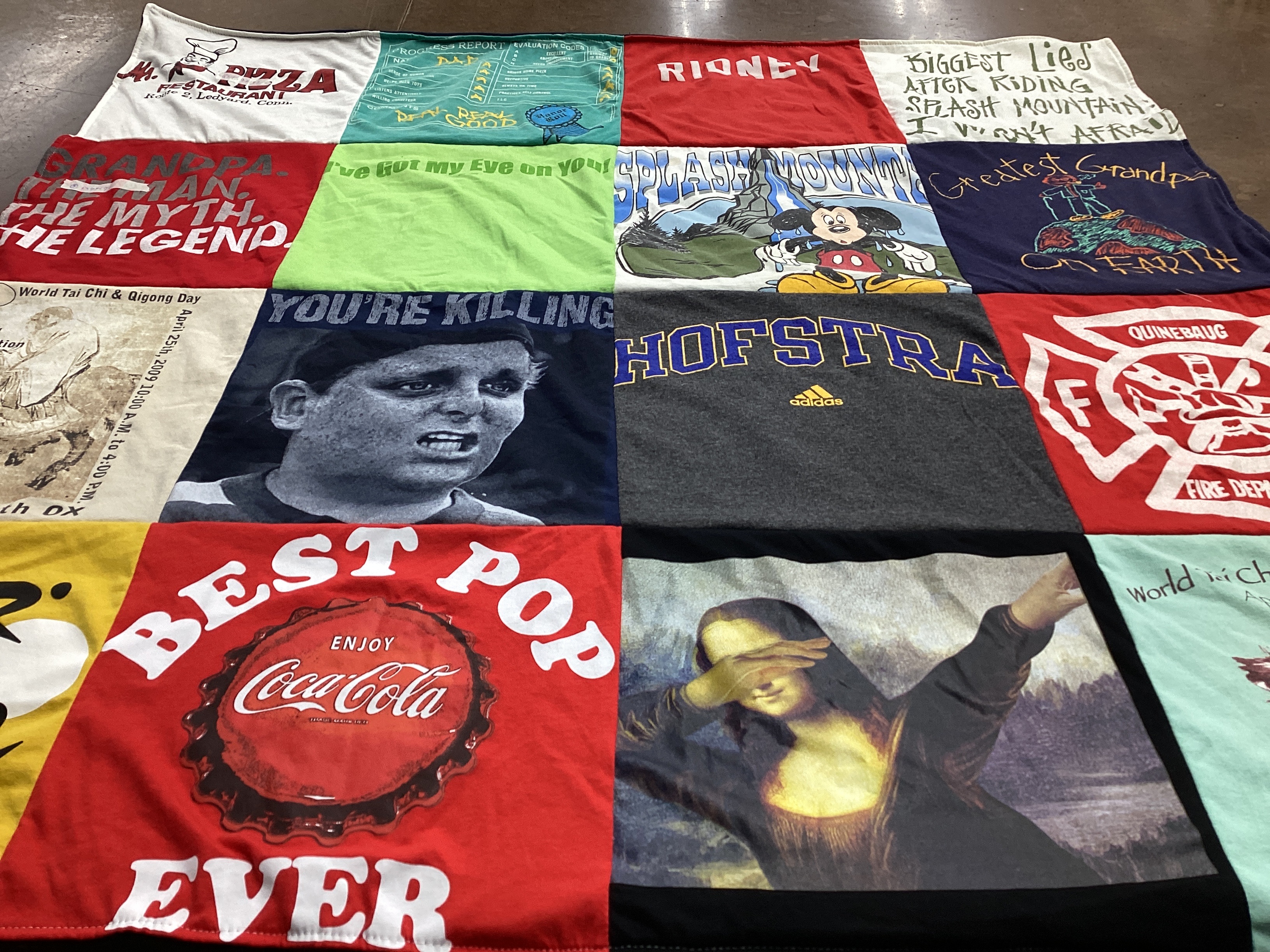 T-shirt quilt from hofstra university by Kristin from CT