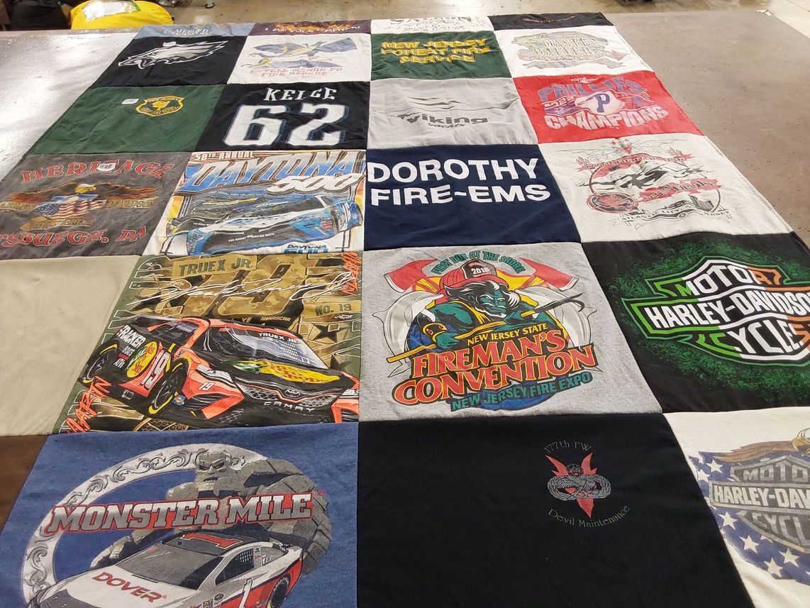 T-shirt quilt featuring eagles by Susan from NJ