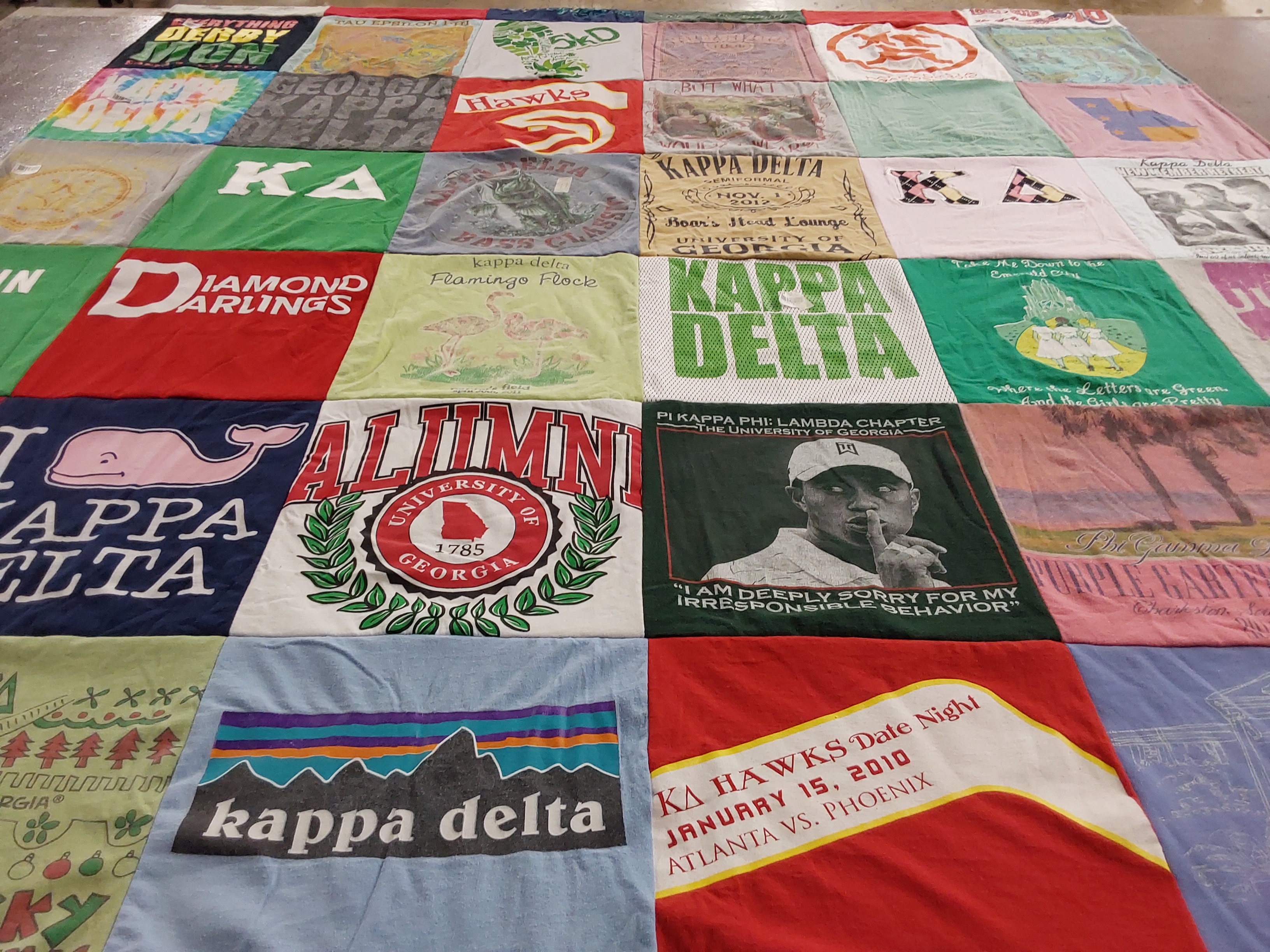 T-shirt quilt featuring atlanta hawks by Cassandra from TX