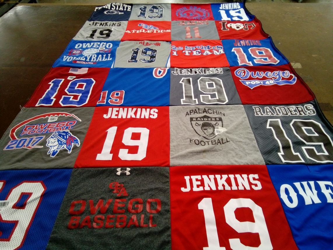 T-shirt quilt featuring owego football, apalachin raiders football by Shannon from NY