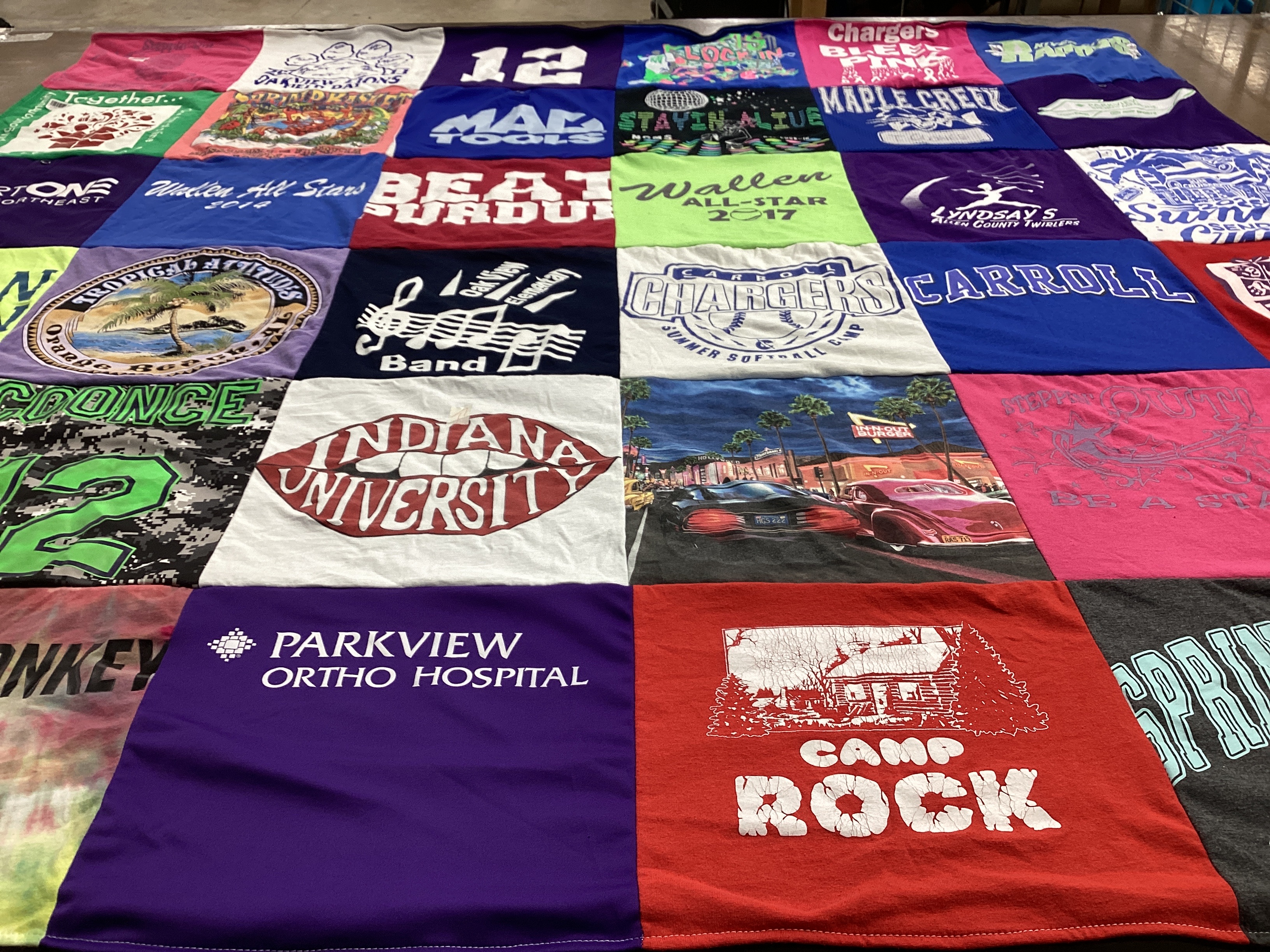 T-shirt quilt featuring carroll chargers by Melissa from IN