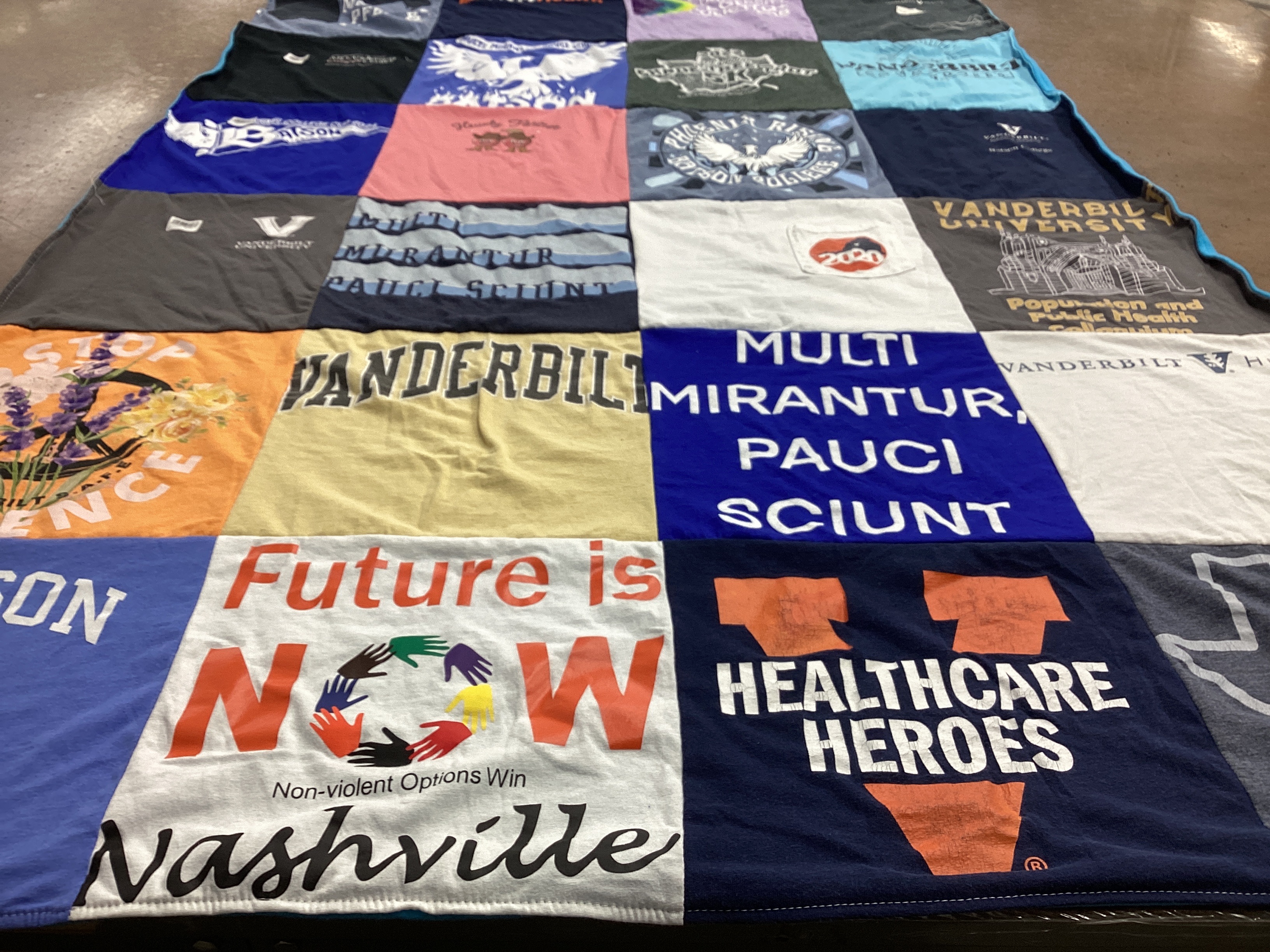 T-shirt quilt from vanderbilt university by Tina from VA