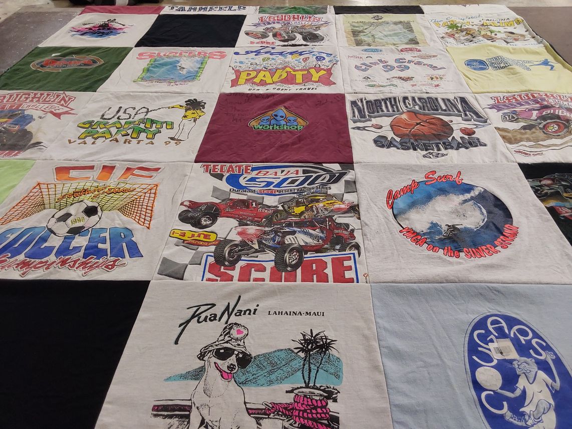 T-shirt quilt featuring north carolina basketball by Barbara from CA