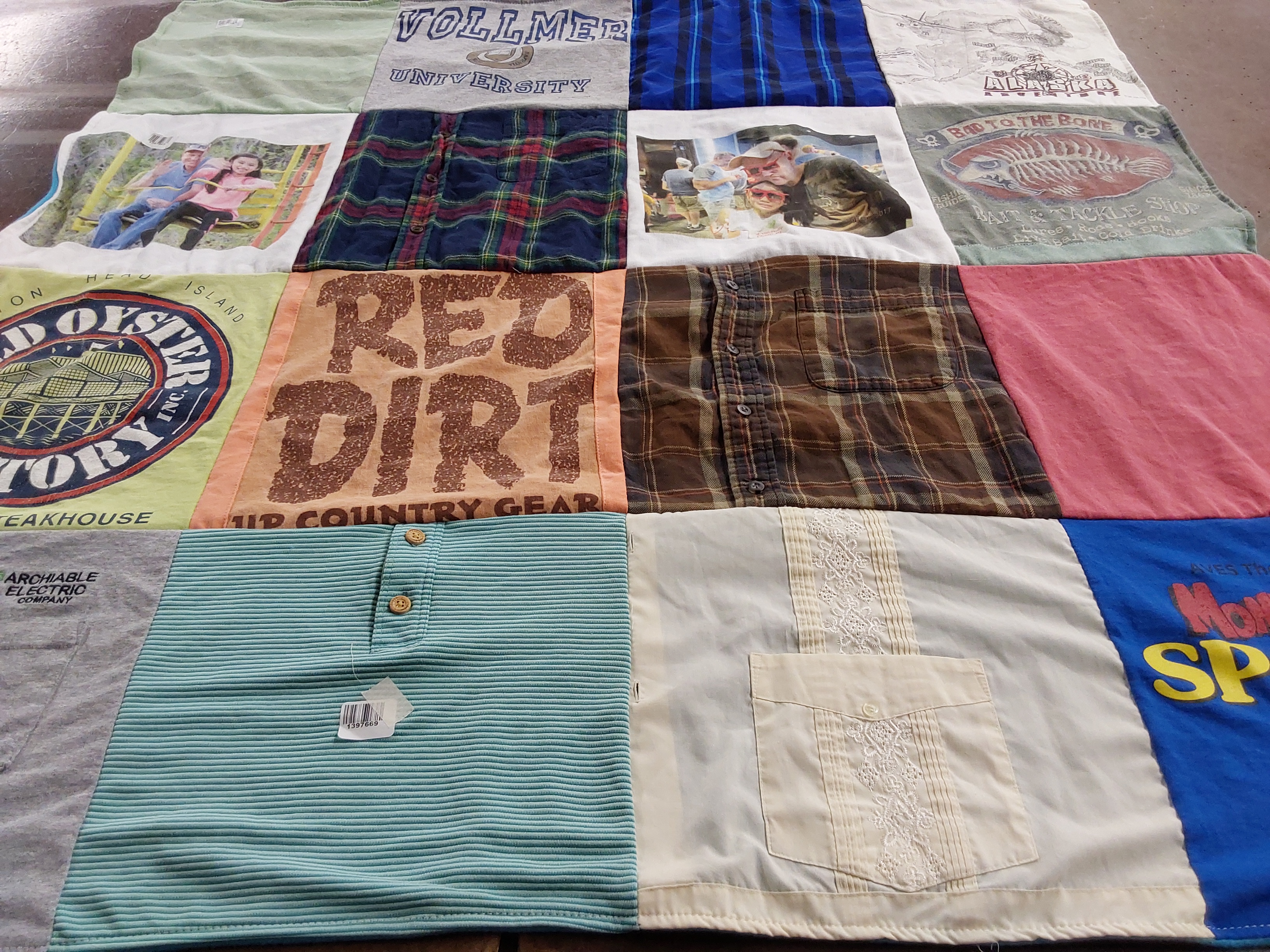 T-shirt quilt from vollmer university by Tammy from OH