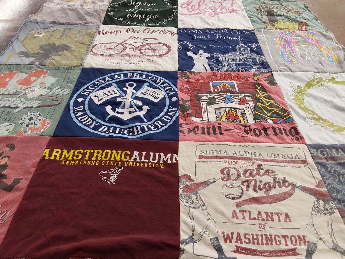 T-shirt quilt from armstrong state university by Jordan from GA