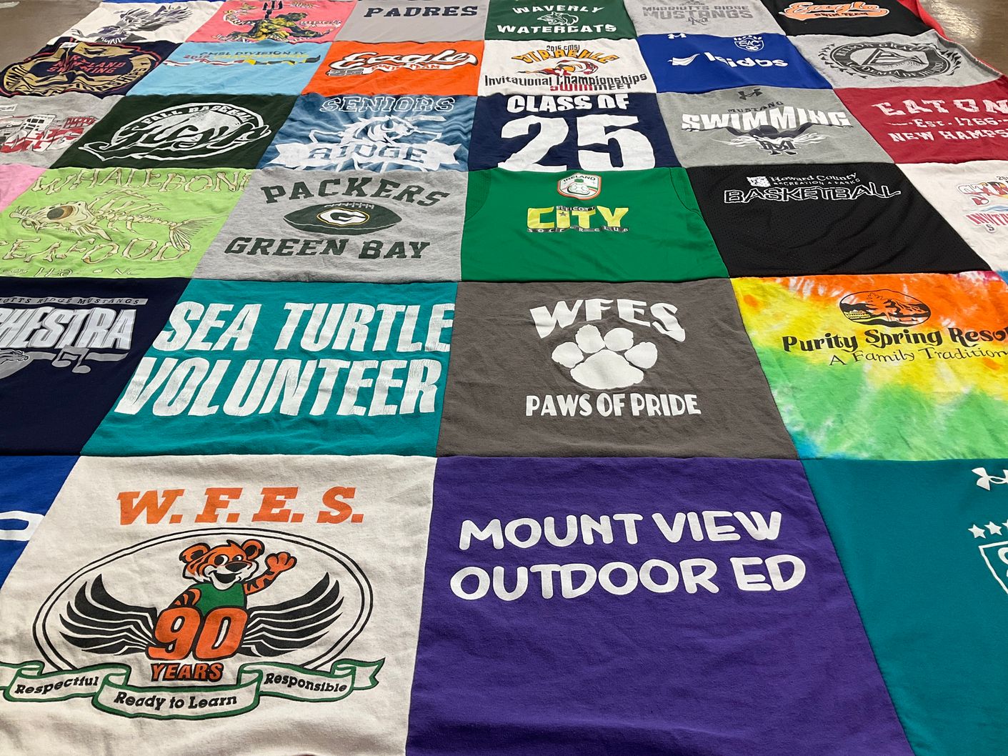 T-shirt quilt featuring green bay packers by Dana from MD