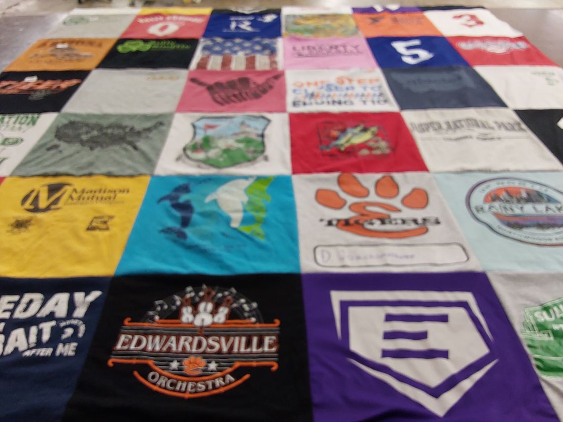 T-shirt quilt from edwardsville high school by Karen from IL