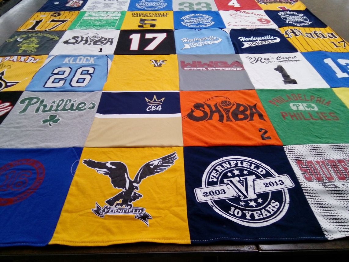 T-shirt quilt featuring philadelphia phillies by Kathy from PA