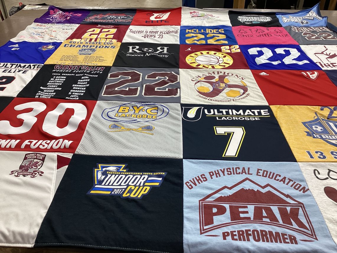 T-shirt quilt featuring garnet valley soccer club by Amy from PA