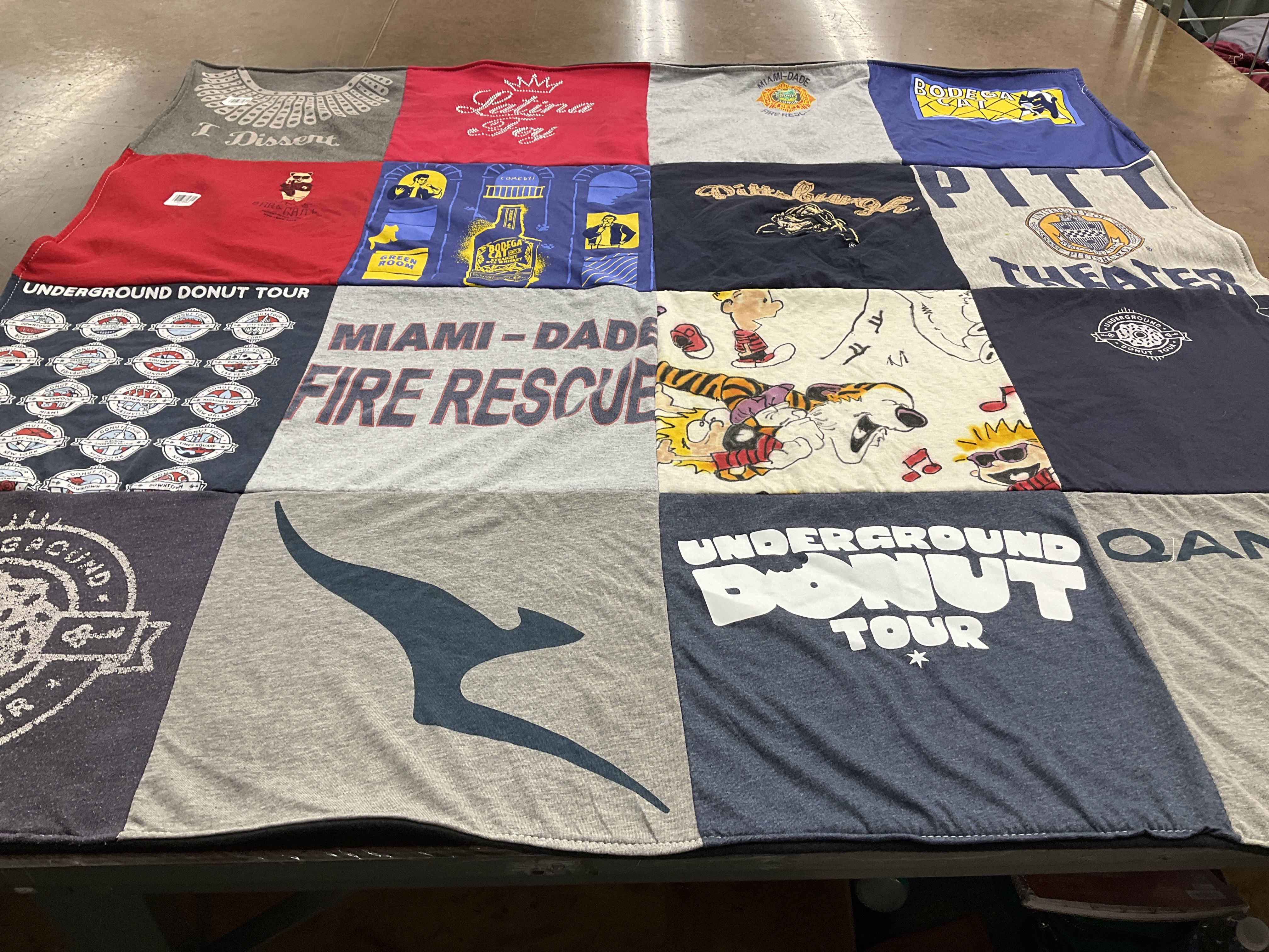 T-shirt quilt from university of pittsburgh by Jenny from NY