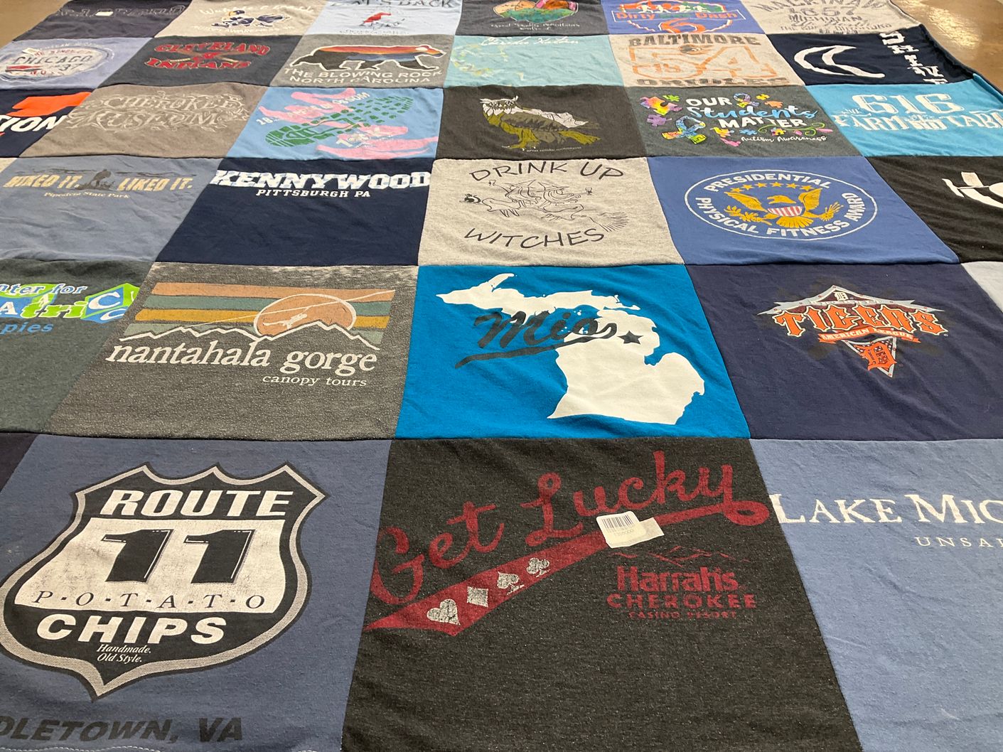 T-shirt quilt featuring detroit tigers by Maria from VA