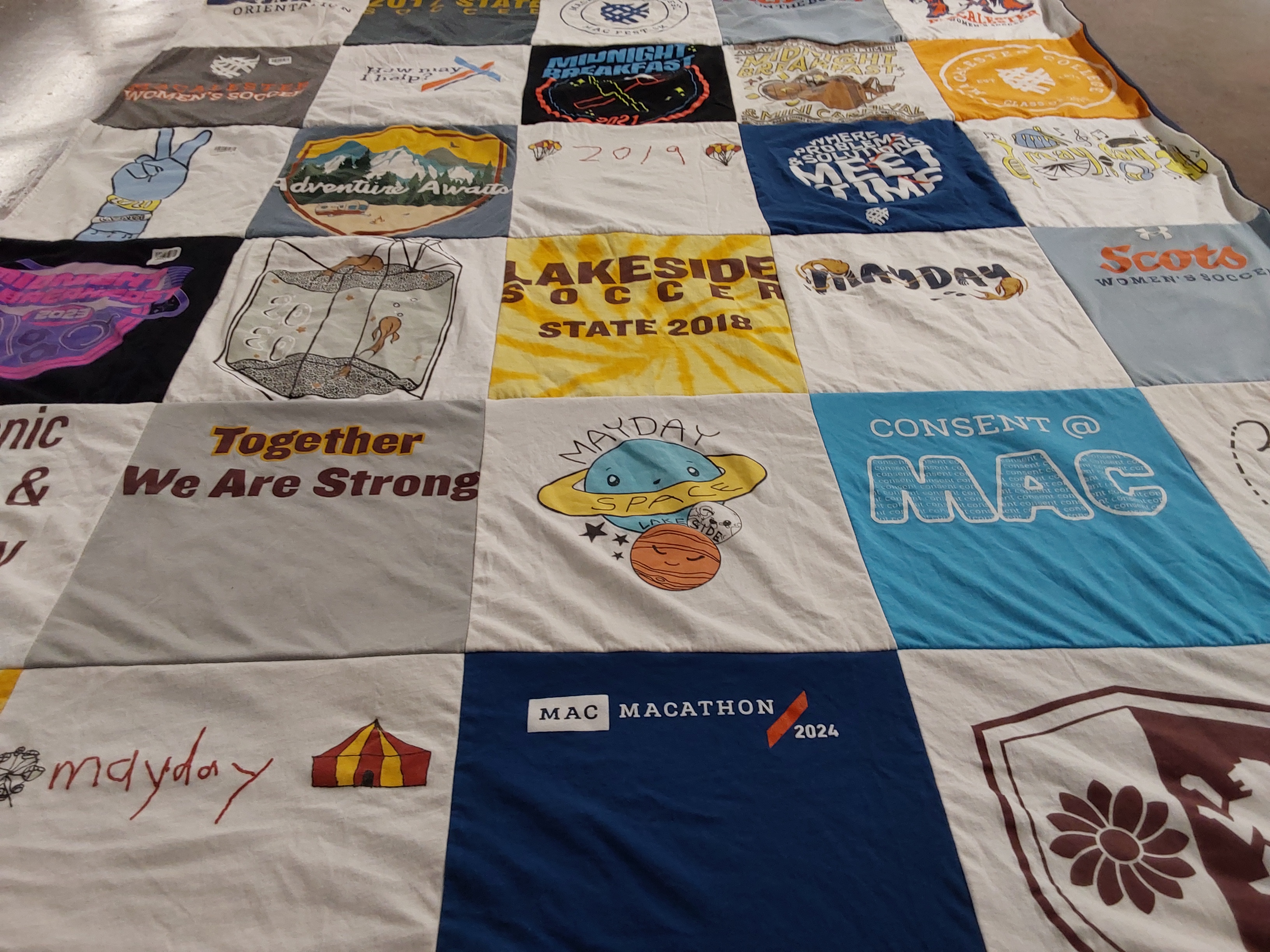 T-shirt quilt featuring lakeside soccer by Ashlyn from MN