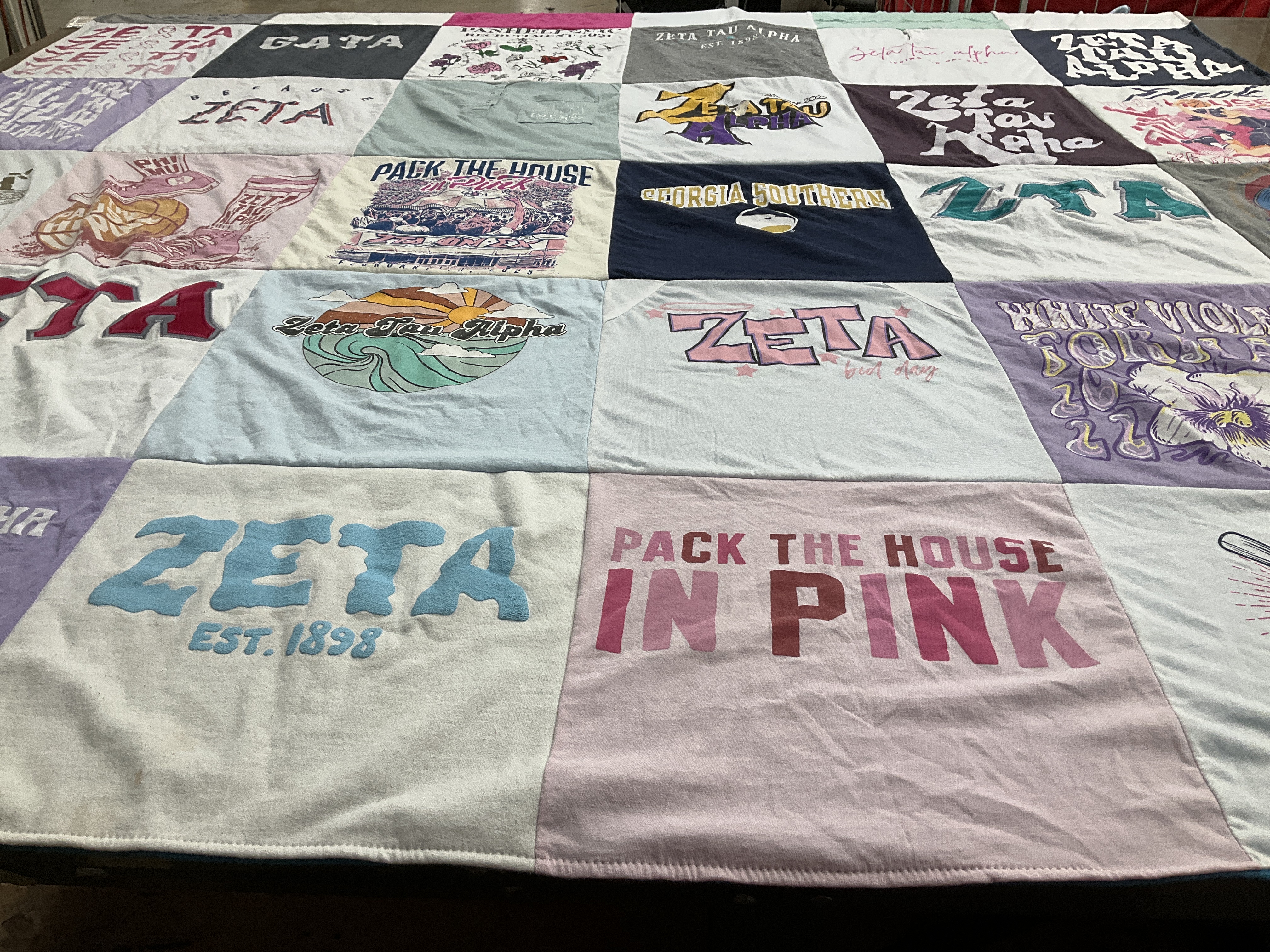 T-shirt quilt from georgia southern university by Nancy from GA