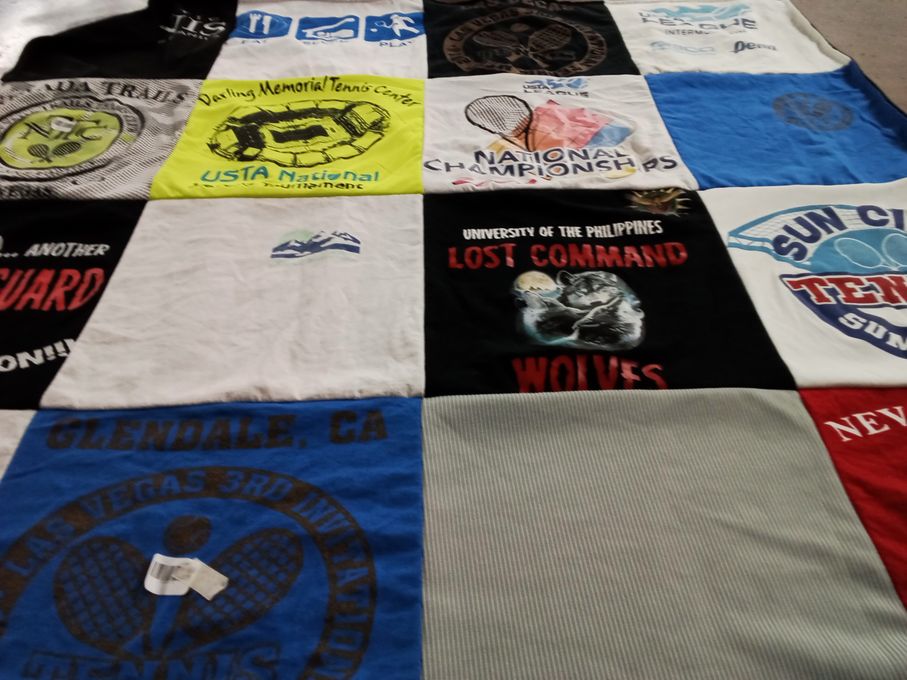 T-shirt quilt featuring lost command by Joei from CA