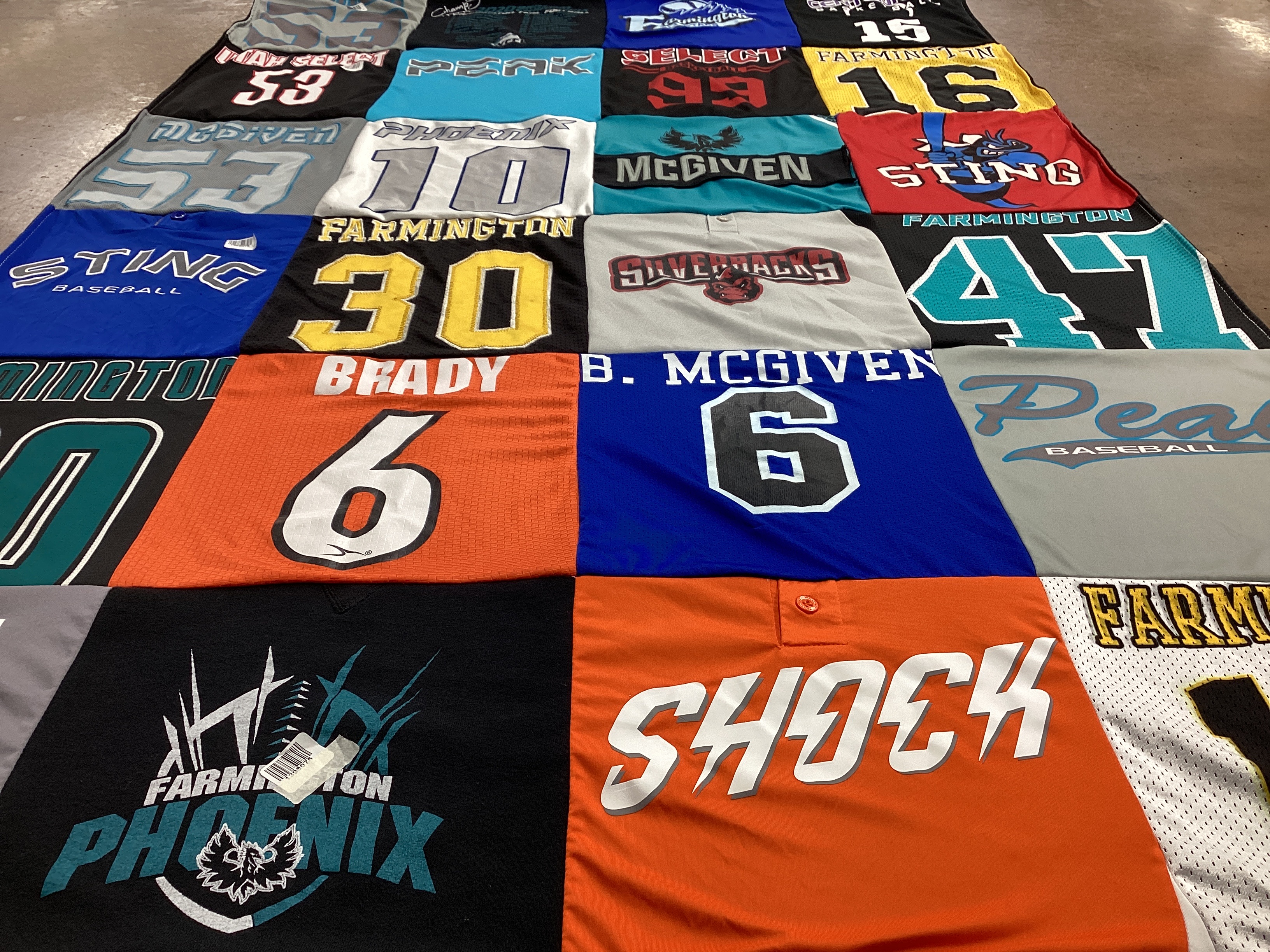 T-shirt quilt featuring farmington phoenix by Sarah from UT