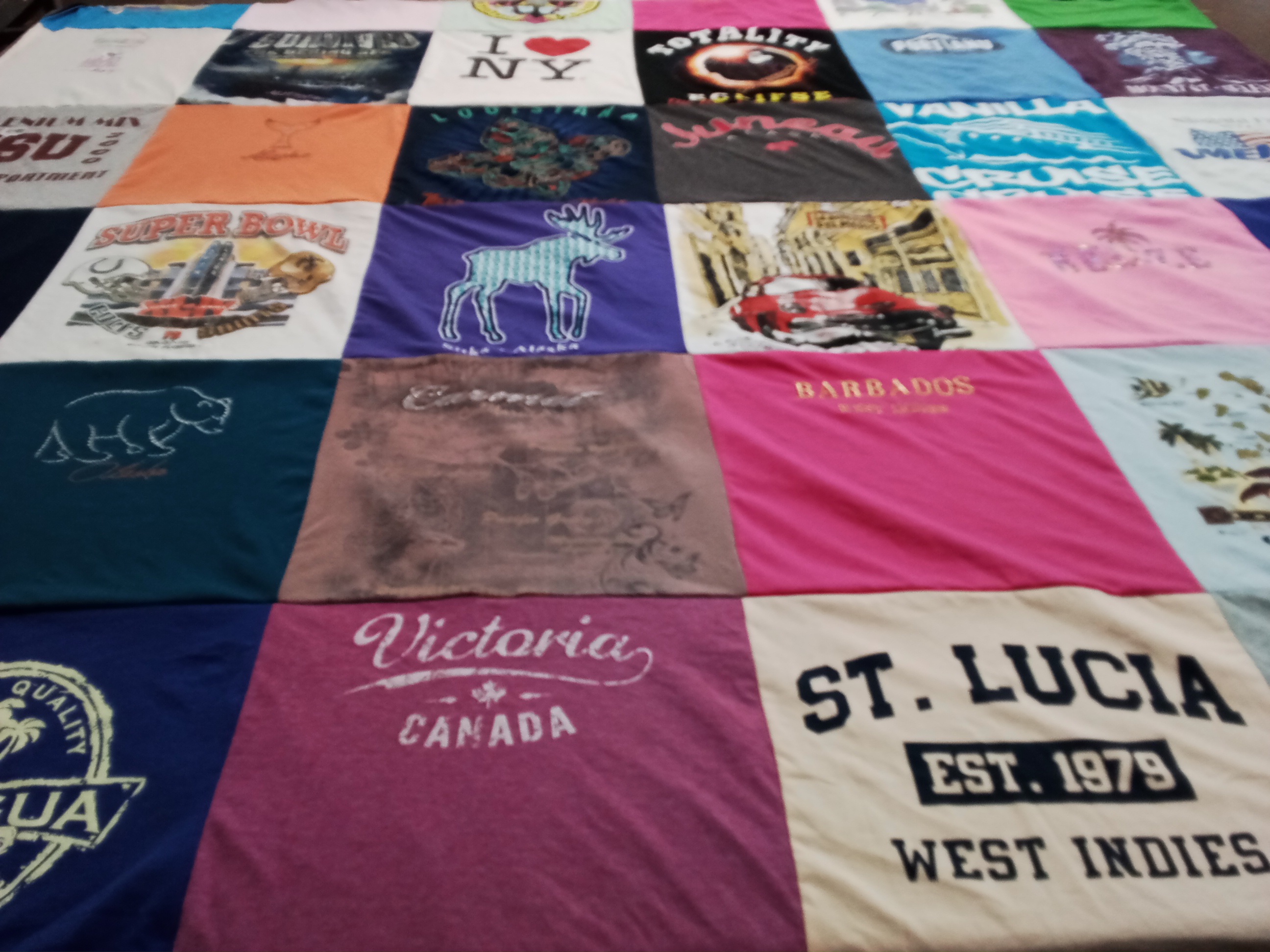 T-shirt quilt from mississippi state university by Jennifer from AR