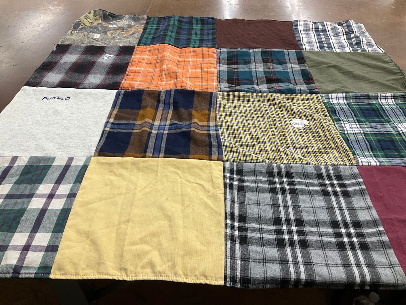 T-shirt quilt with outdoors, camping themes by Tammy from OH