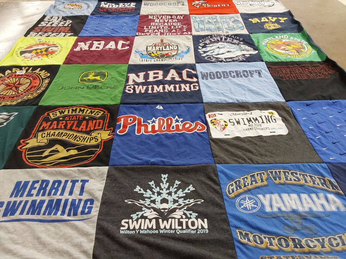 T-shirt quilt featuring philadelphia phillies by Bradford from MD