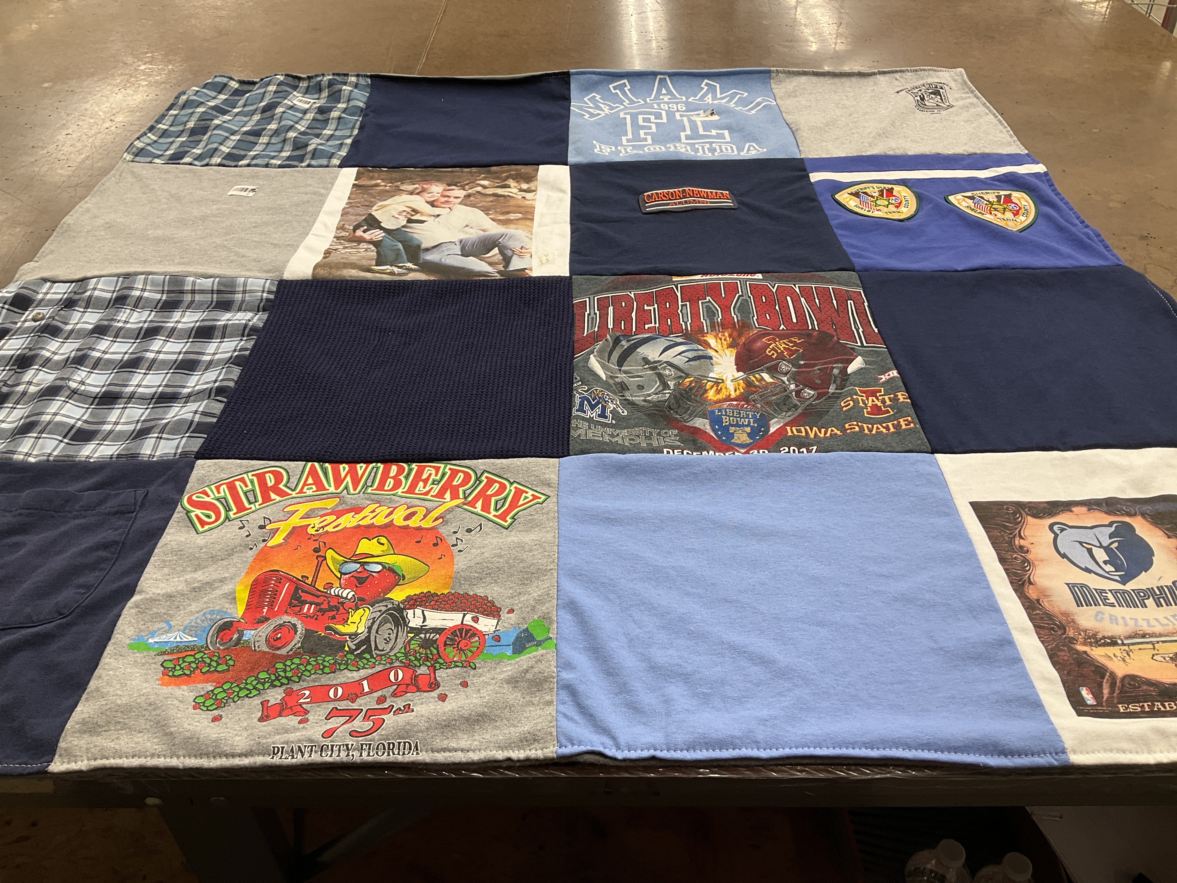 T-shirt quilt featuring memphis grizzlies by Patsy from MS