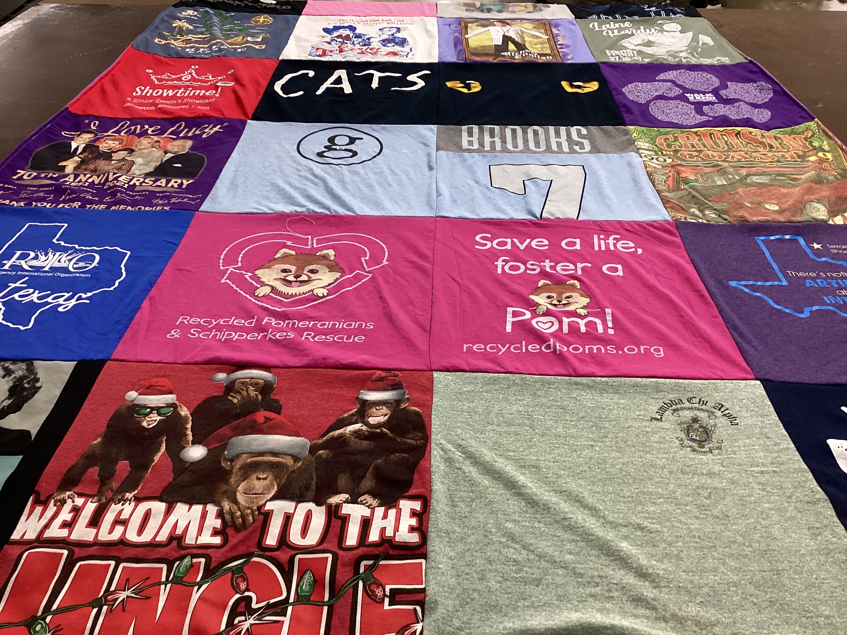 T-shirt quilt from lubbock christian university by Robyn from TX