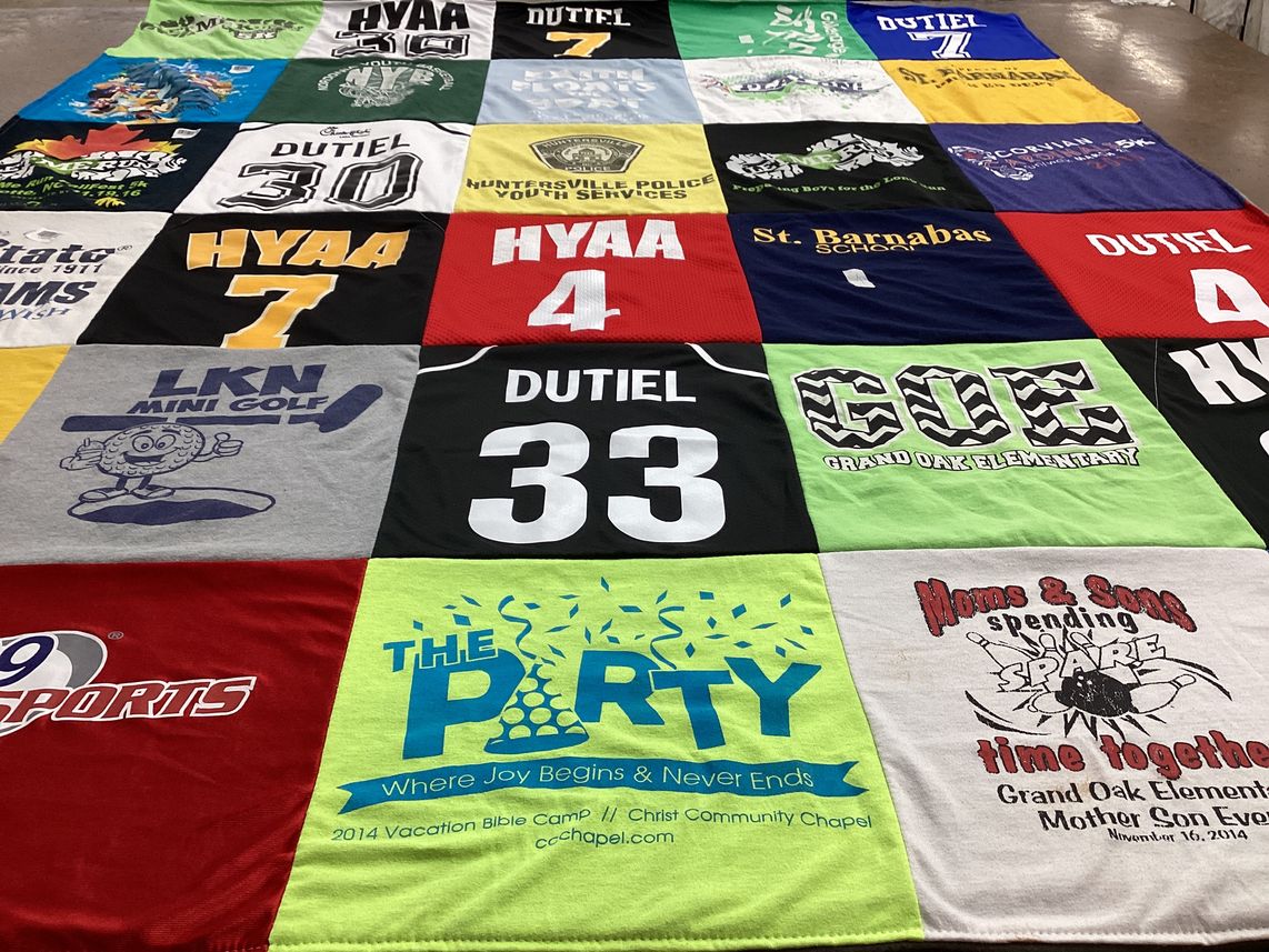 T-shirt quilt featuring hyaa by Terri from NC