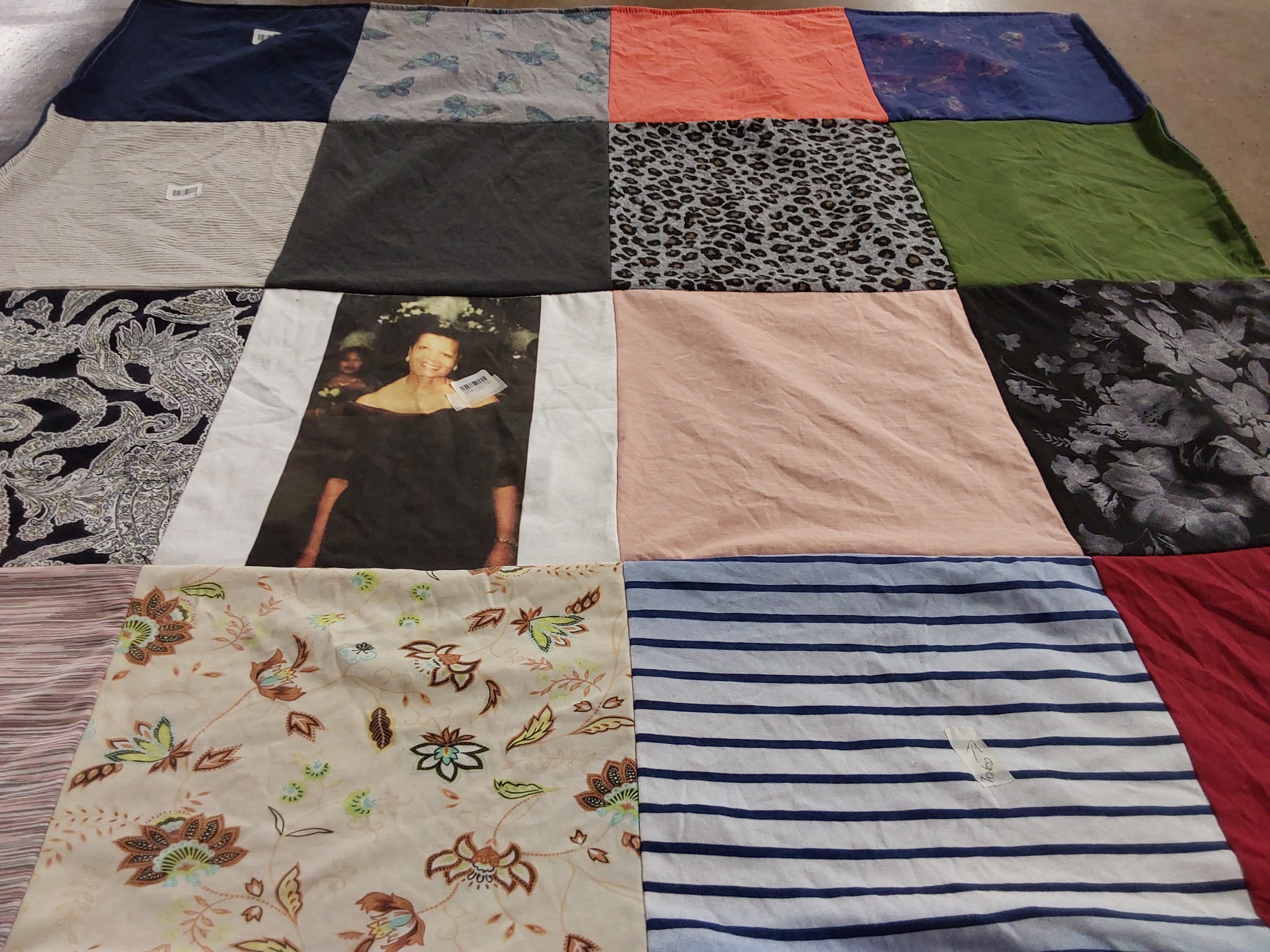 T-shirt quilt with fashion, textiles themes by Allyson from FL