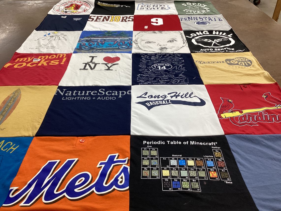T-shirt quilt featuring new york mets, st louis cardinals by Lisa from NJ