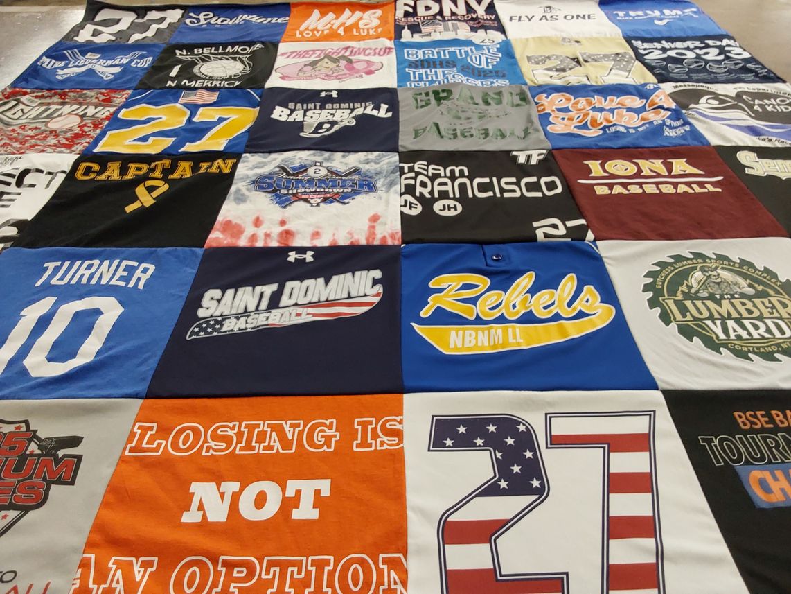 T-shirt quilt featuring rebels by Jeannine from NY
