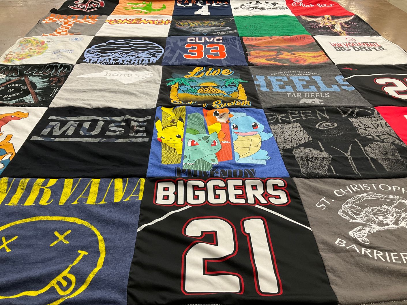 T-shirt quilt from university of north carolina at chapel hill by Tricia from NC