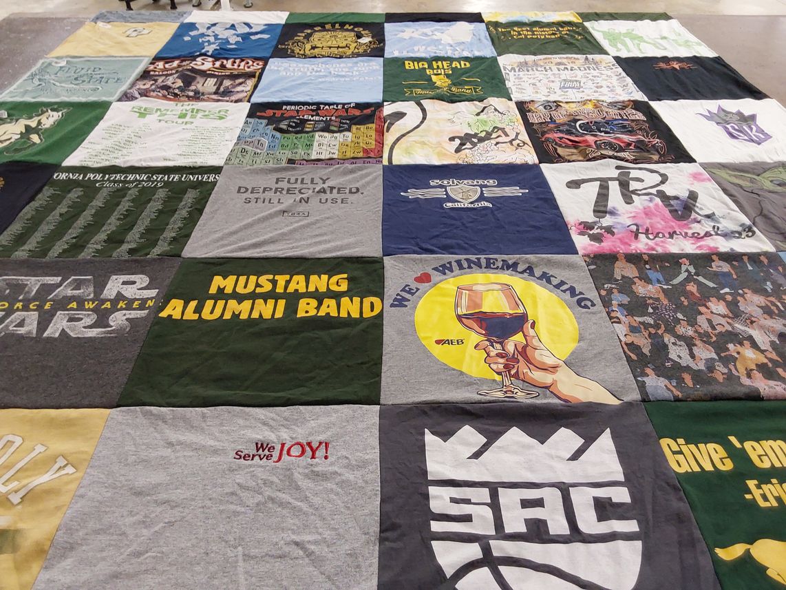 T-shirt quilt featuring sacramento kings, sac state hornets by Ariana from CA