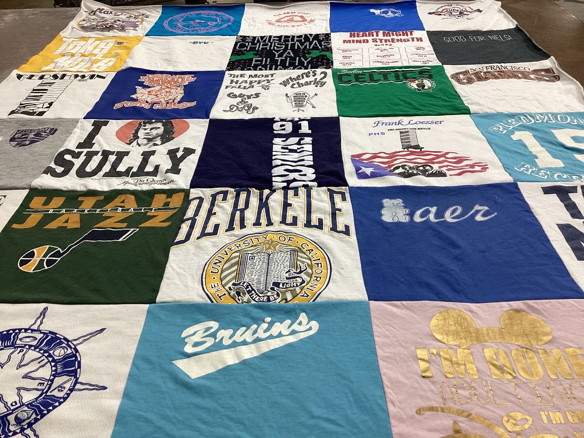 T-shirt quilt featuring utah jazz, boston celtics by Julie from UT