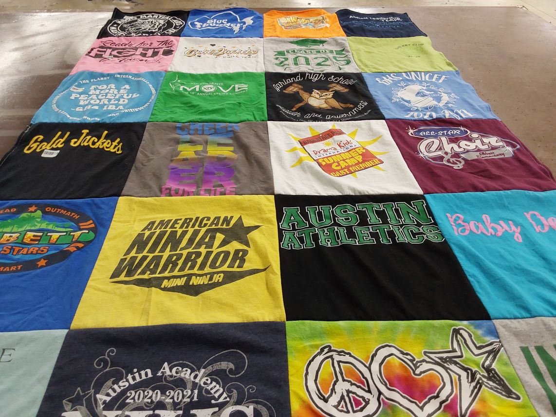 T-shirt quilt featuring austin athletics by Kim from TX
