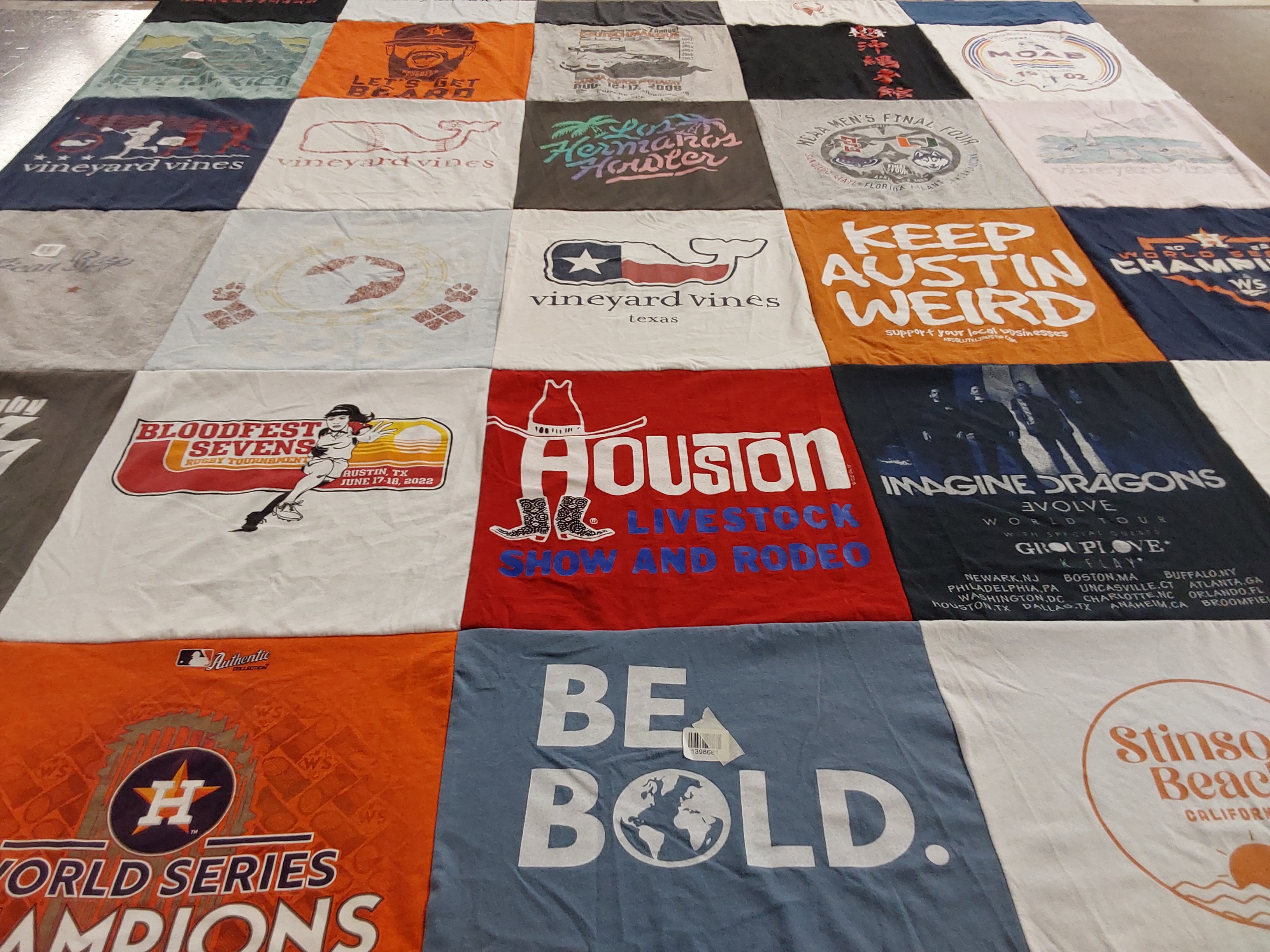T-shirt quilt featuring houston astros by Stacy from TX