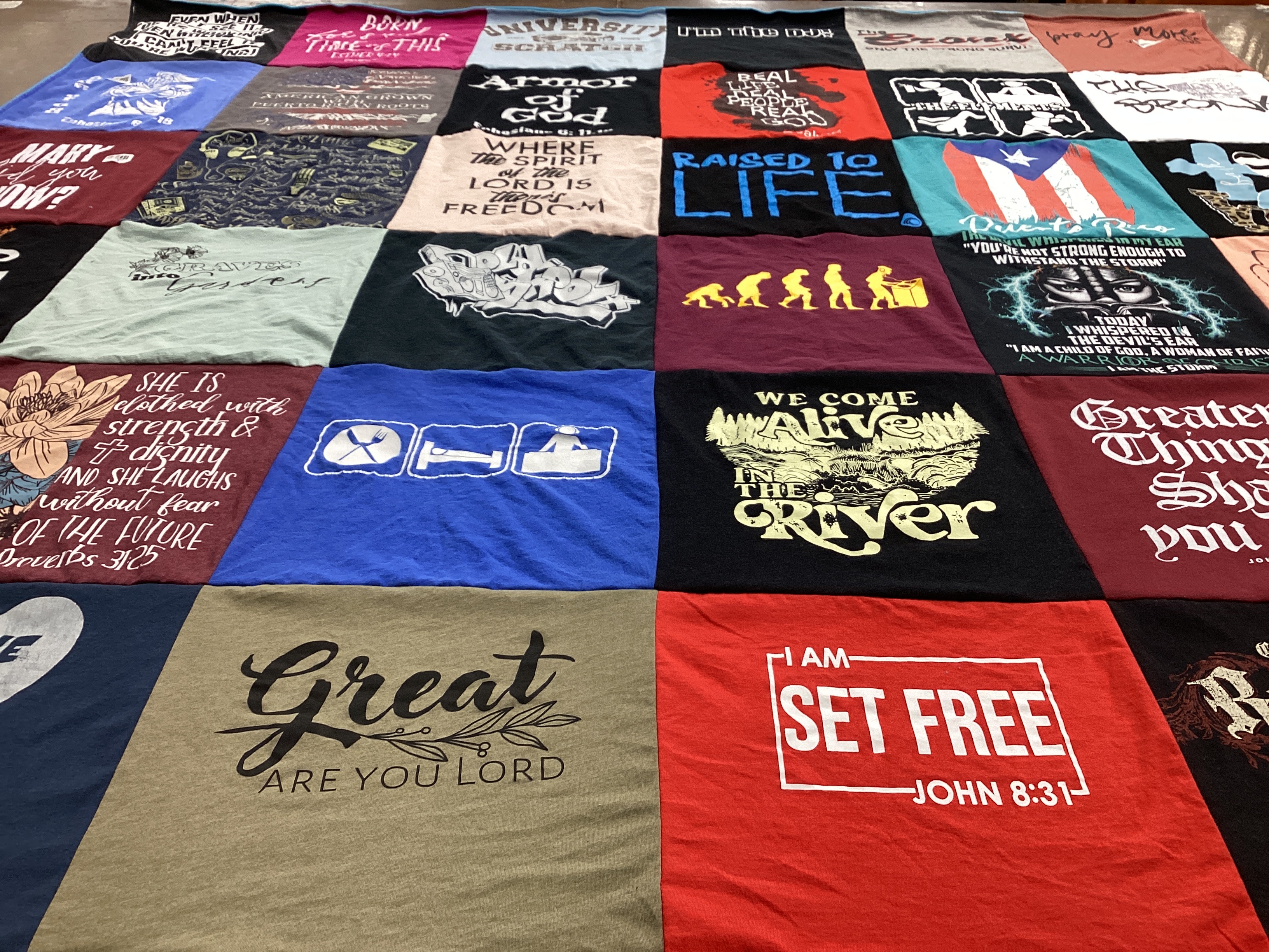 T-shirt quilt featuring none by David from FL