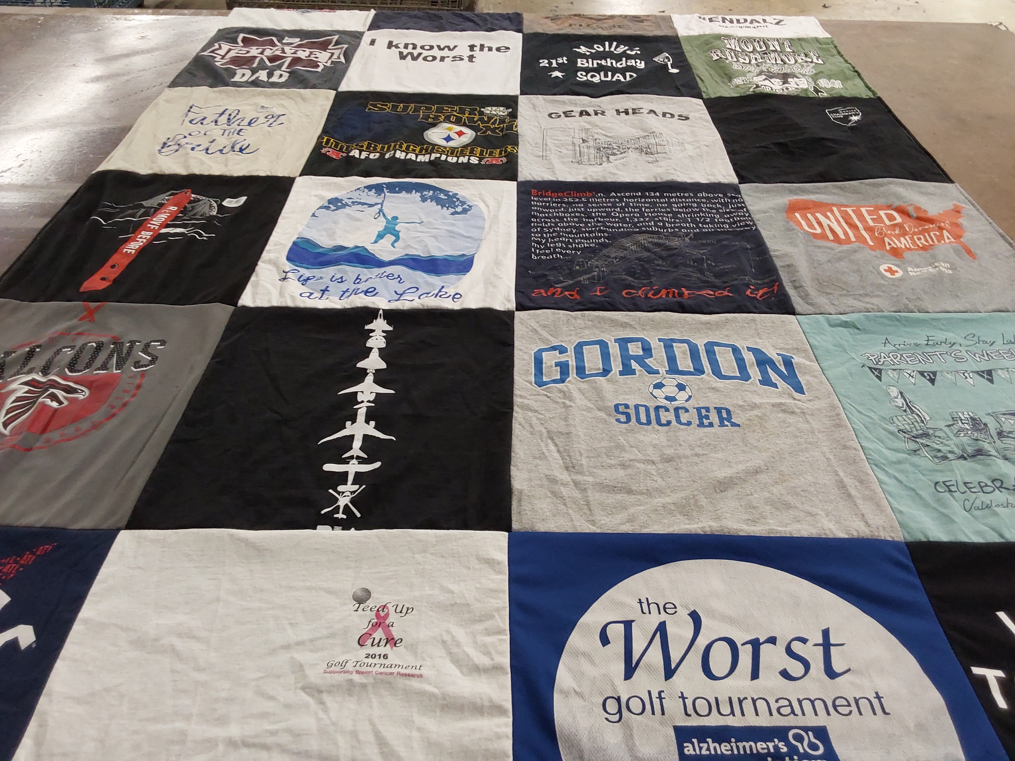 T-shirt quilt featuring atlanta falcons by Judy from GA