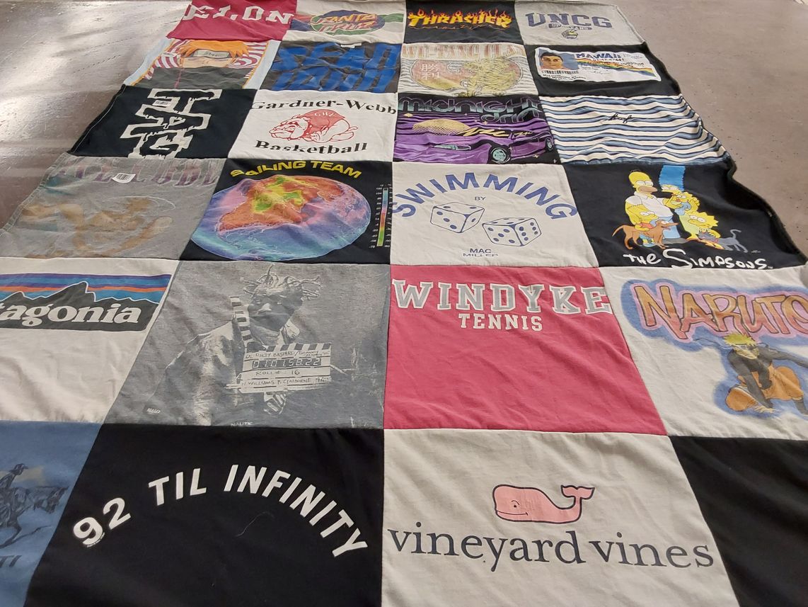 T-shirt quilt from university of north carolina at greensboro by melanie from NC