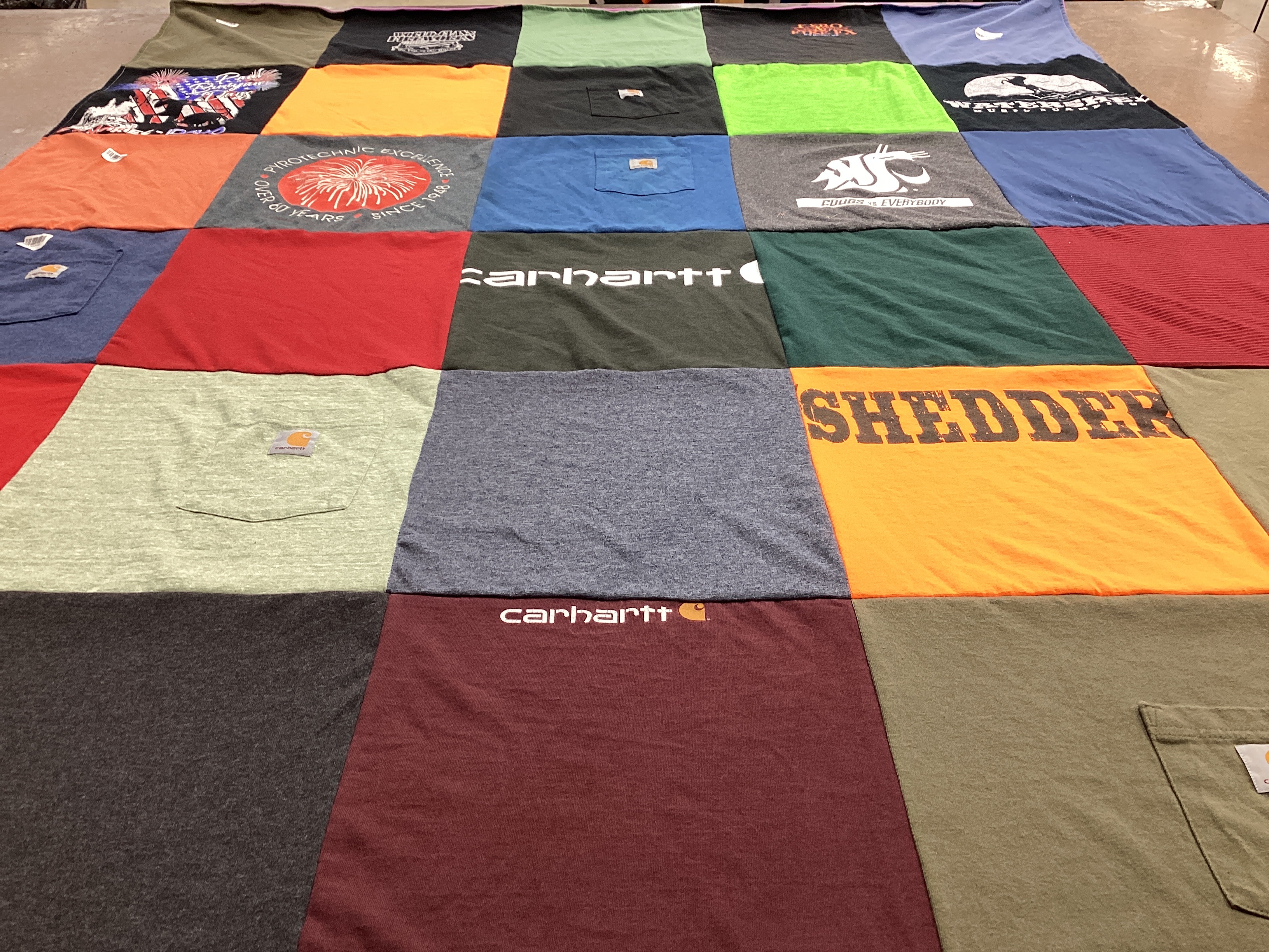 T-shirt quilt from washington state university by Mandy from WA