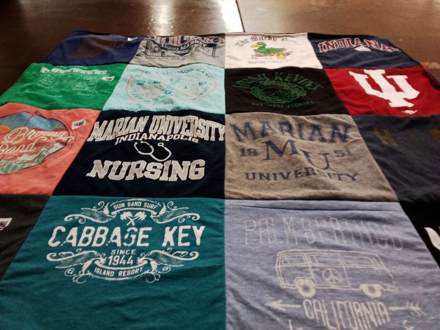 T-shirt quilt from marian university, marian university by Jen from IN