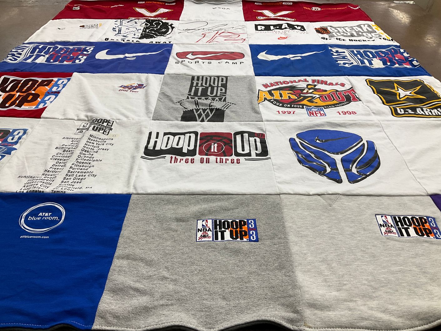 T-shirt quilt with basketball, sports themes by steve from TX