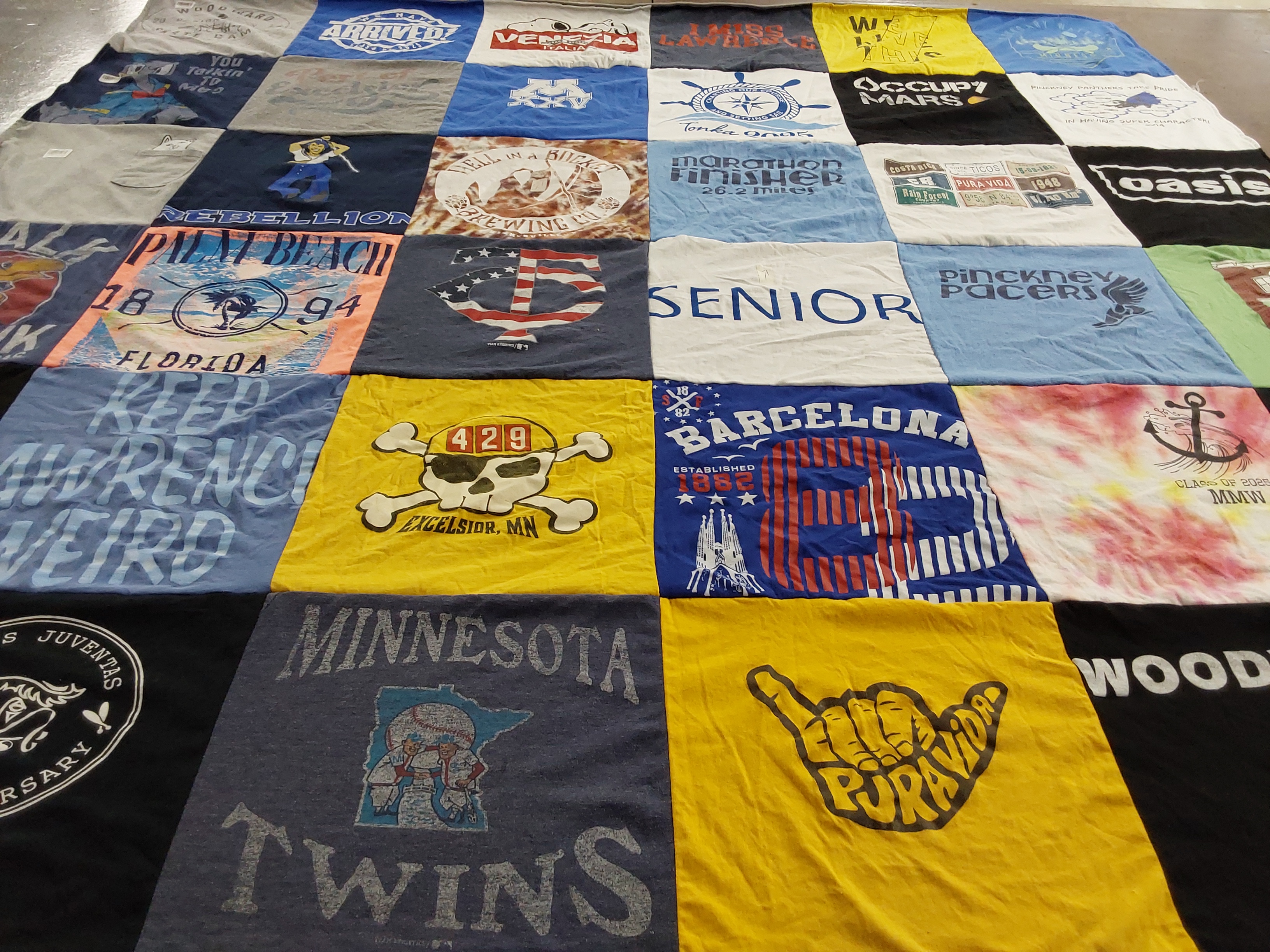 T-shirt quilt featuring minnesota twins by Jennifer from MN